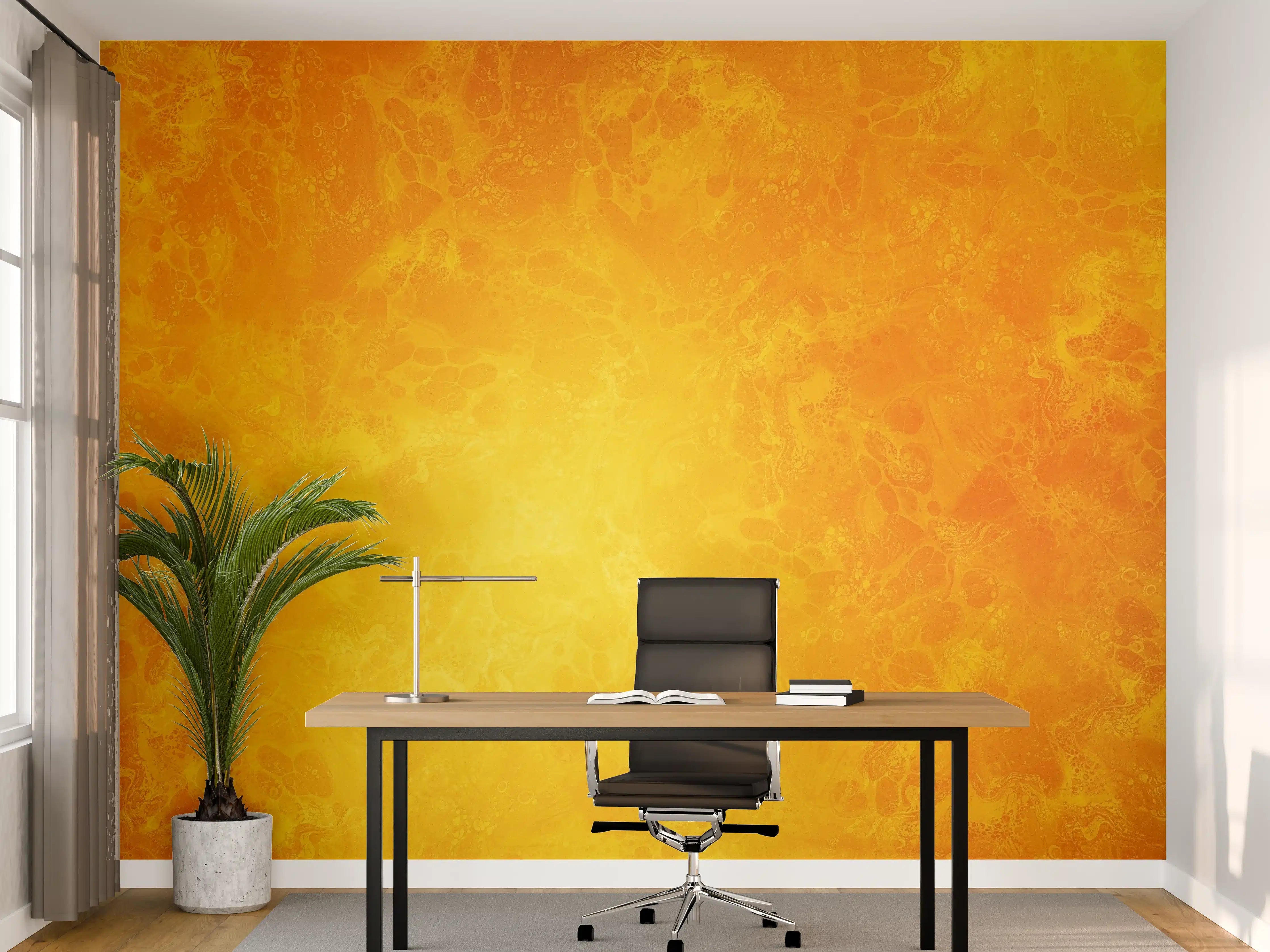 Büro Wandgestaltung - Gelbes Farbmuster