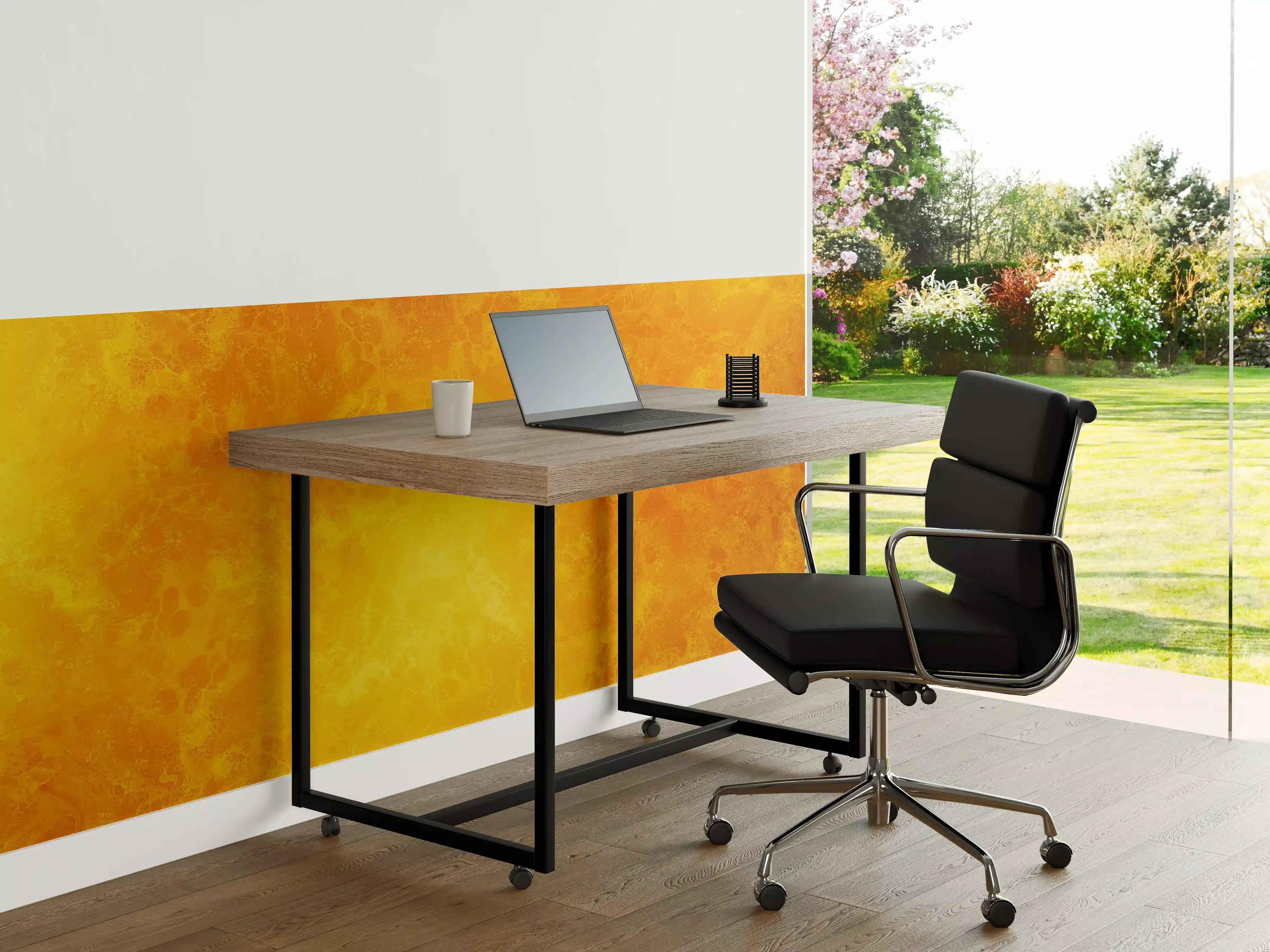 Büro Wandgestaltung - Gelbes Farbmuster