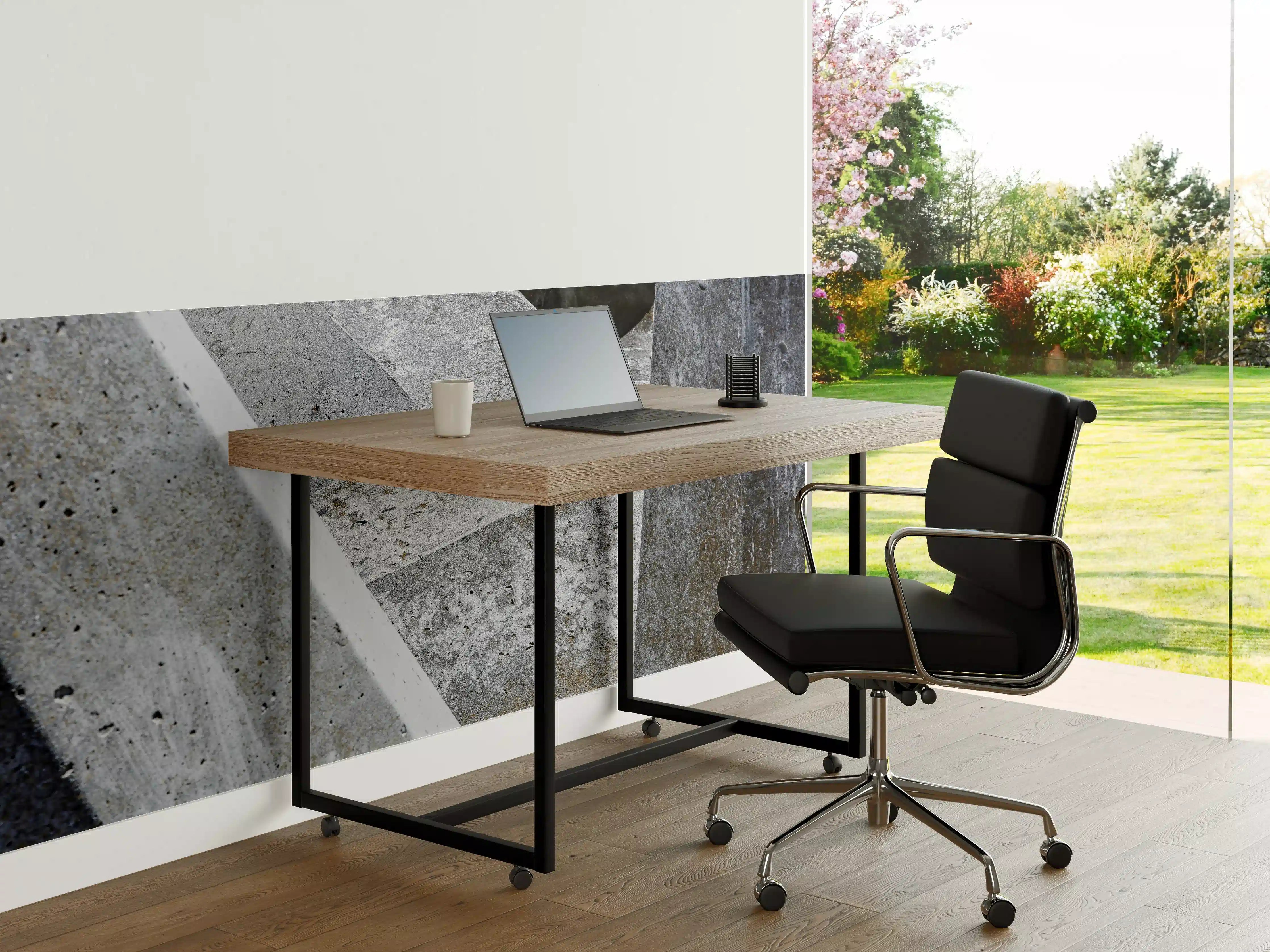 Büro Wandgestaltung - Geometrie in Grau-Weiß