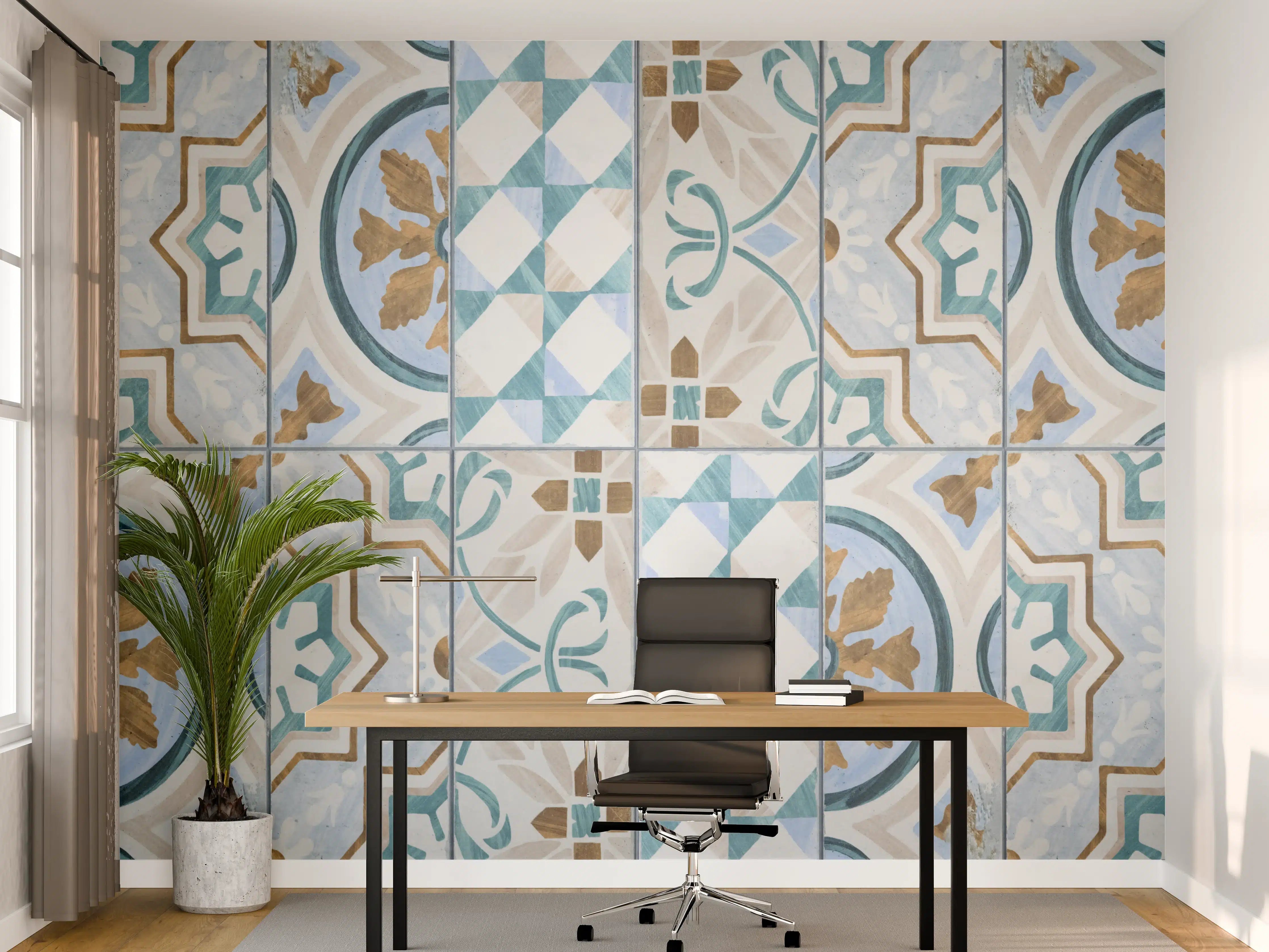 Büro Wandgestaltung - Geometrisch rechteckige Fliesen