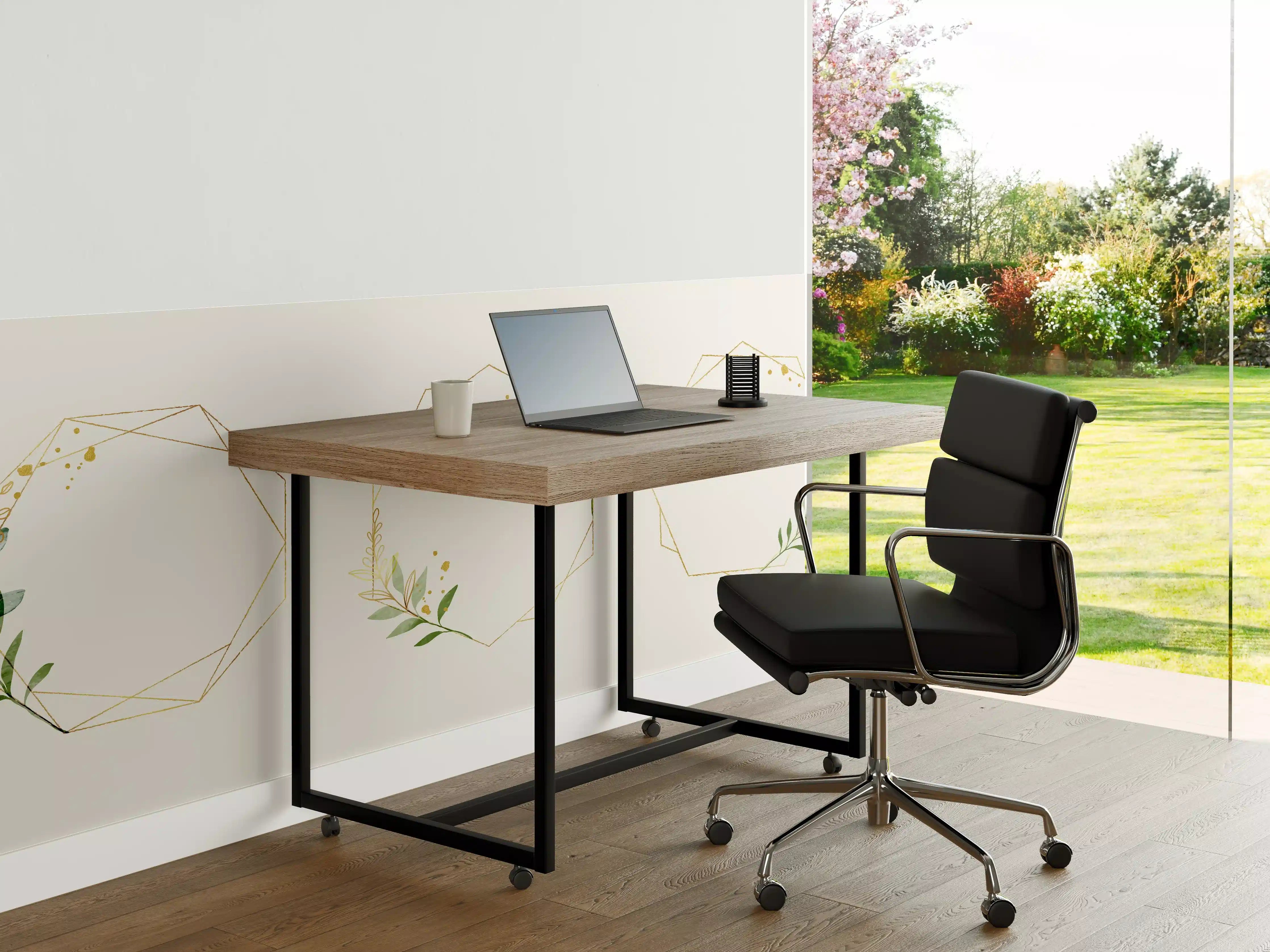 Büro Wandgestaltung - Geometrische Blumenrahmen Gold