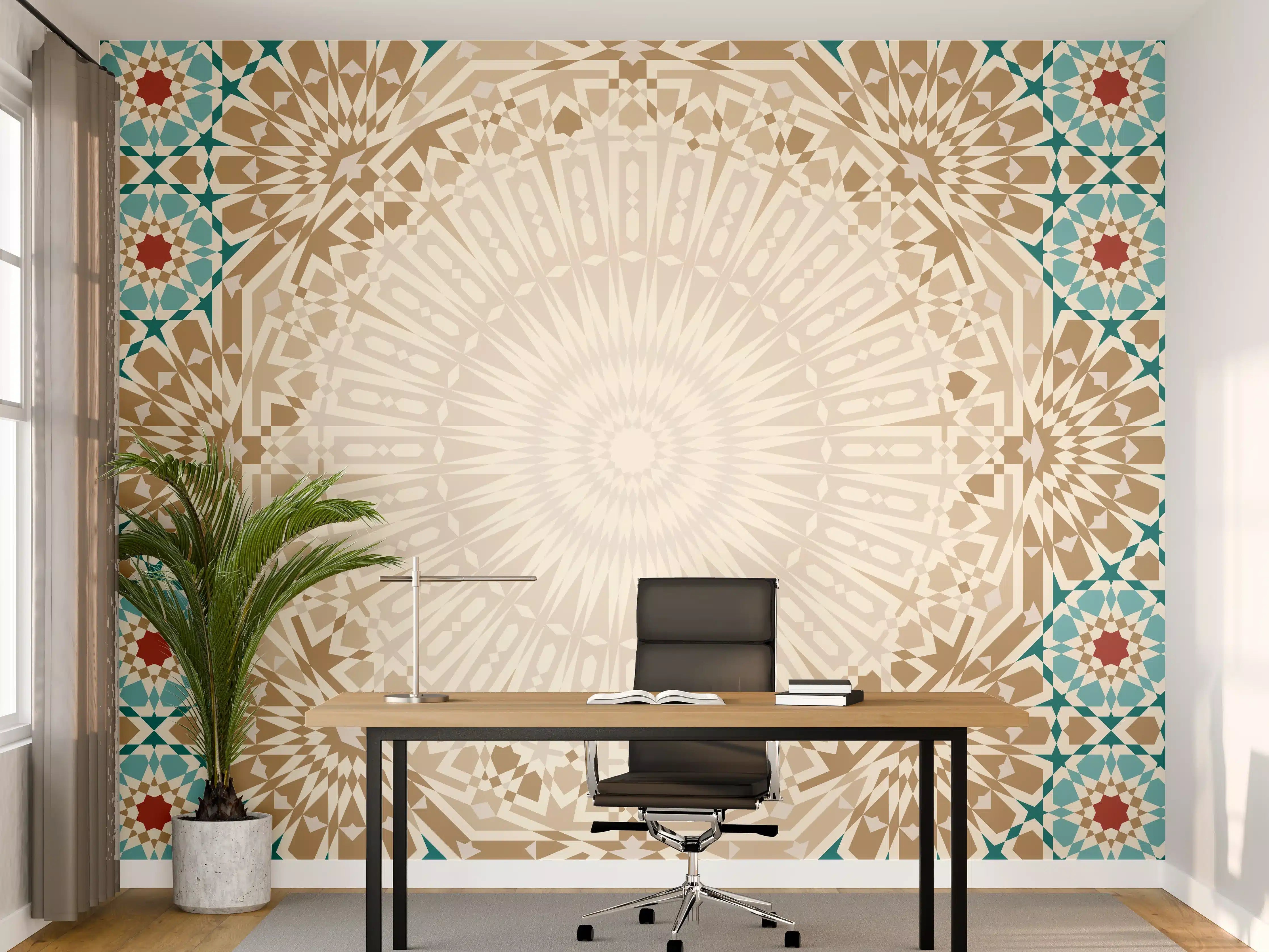 Büro Wandgestaltung - Geometrische Mandala-Muster