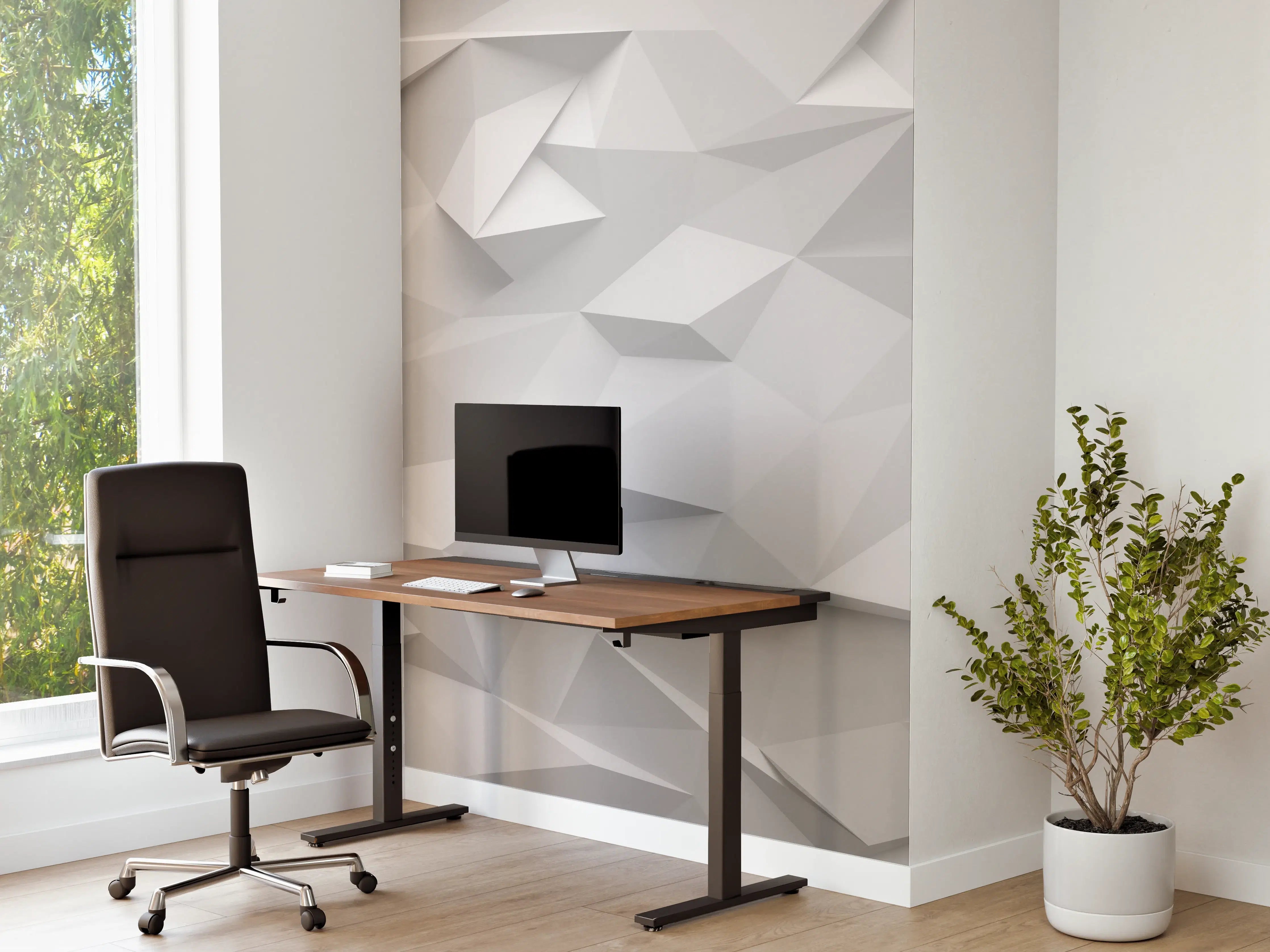 Büro Wandgestaltung - Geometrische Weiß-Grau Textur