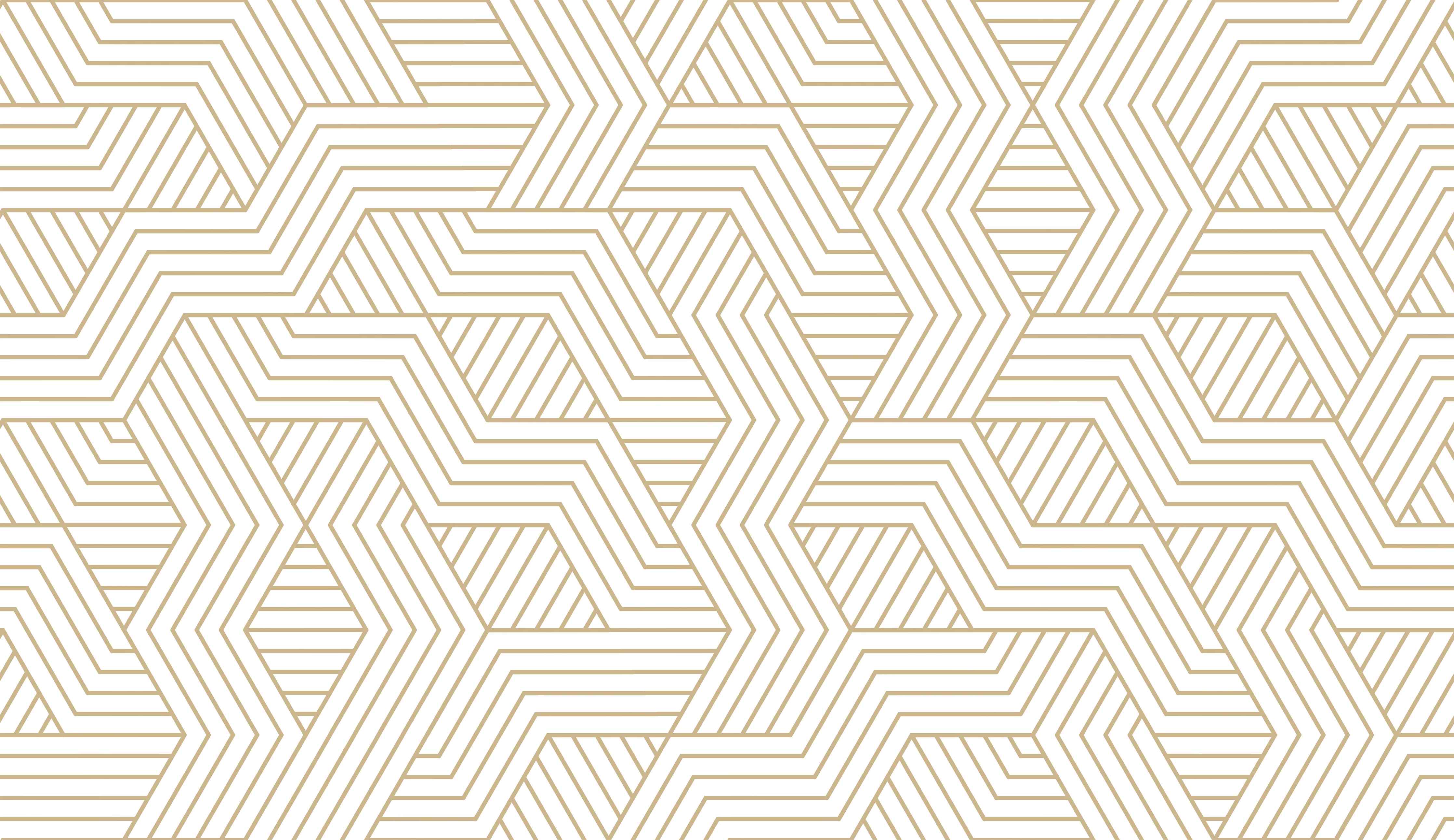 Büro Wandgestaltung-Geometrisches Gold-Weiß Muster