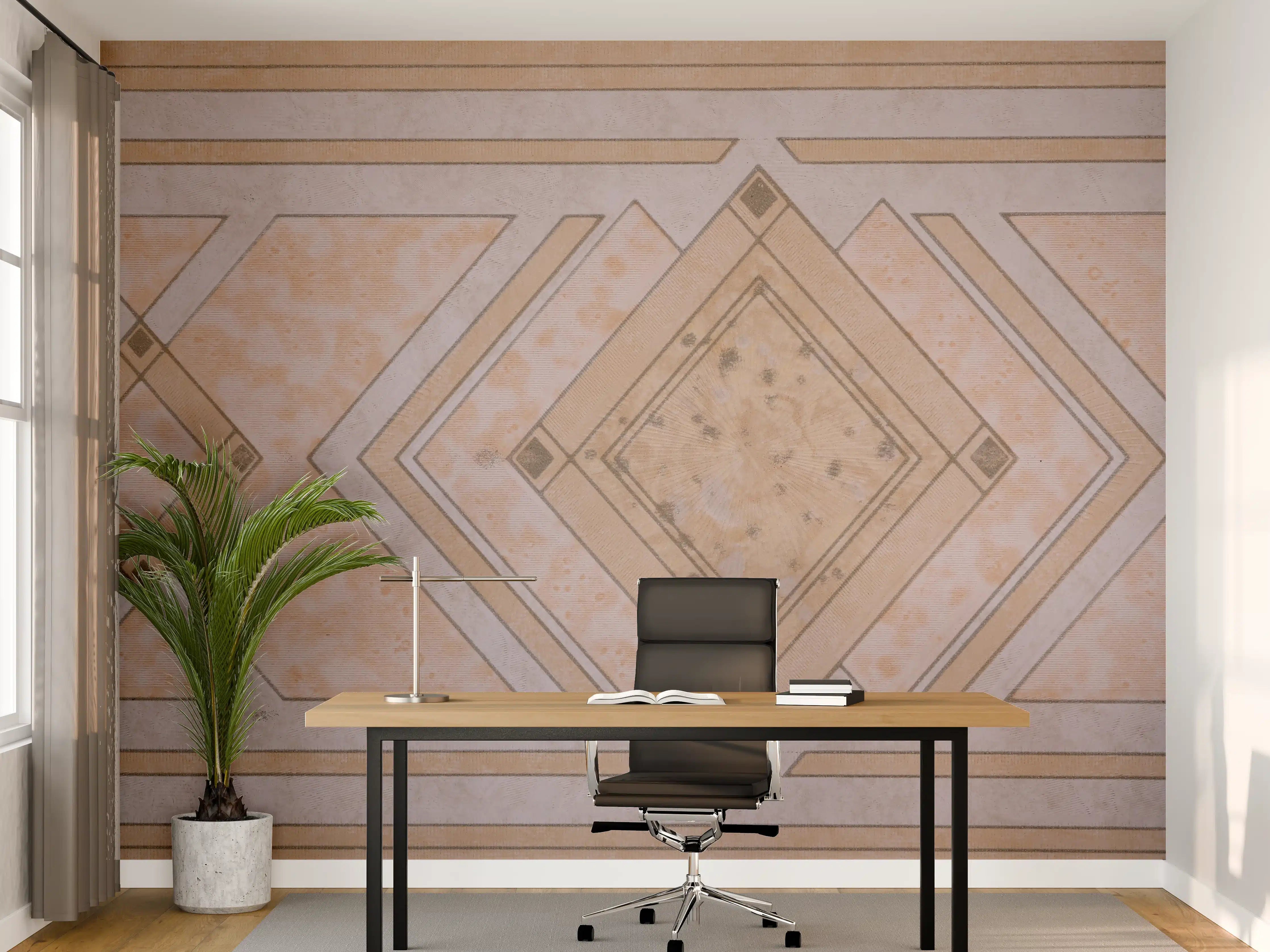 Büro Wandgestaltung - Geometrisches Kunstmuster - Modern