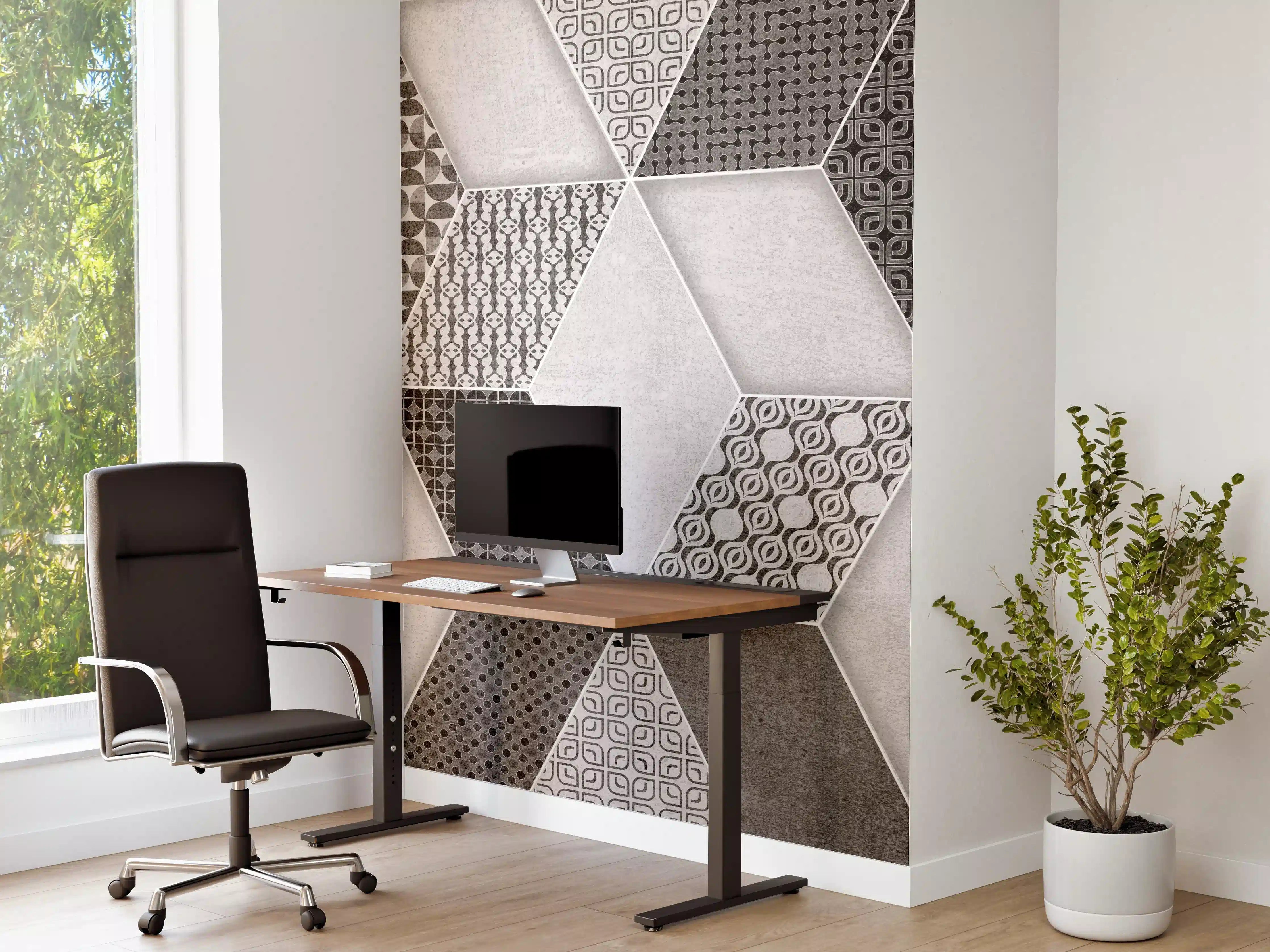 Büro Wandgestaltung - Geometrisches Retro-Fliesen Muster