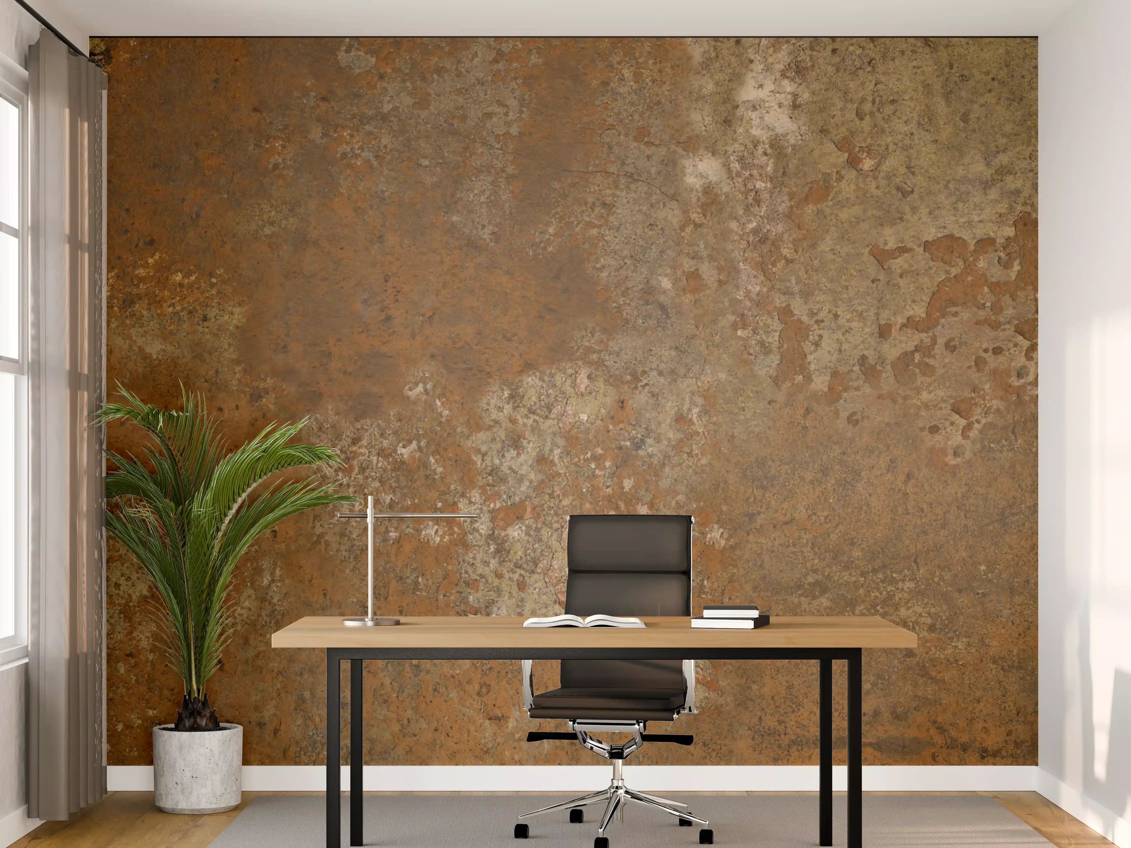 Büro Wandgestaltung - Gerösteter Metalltextur