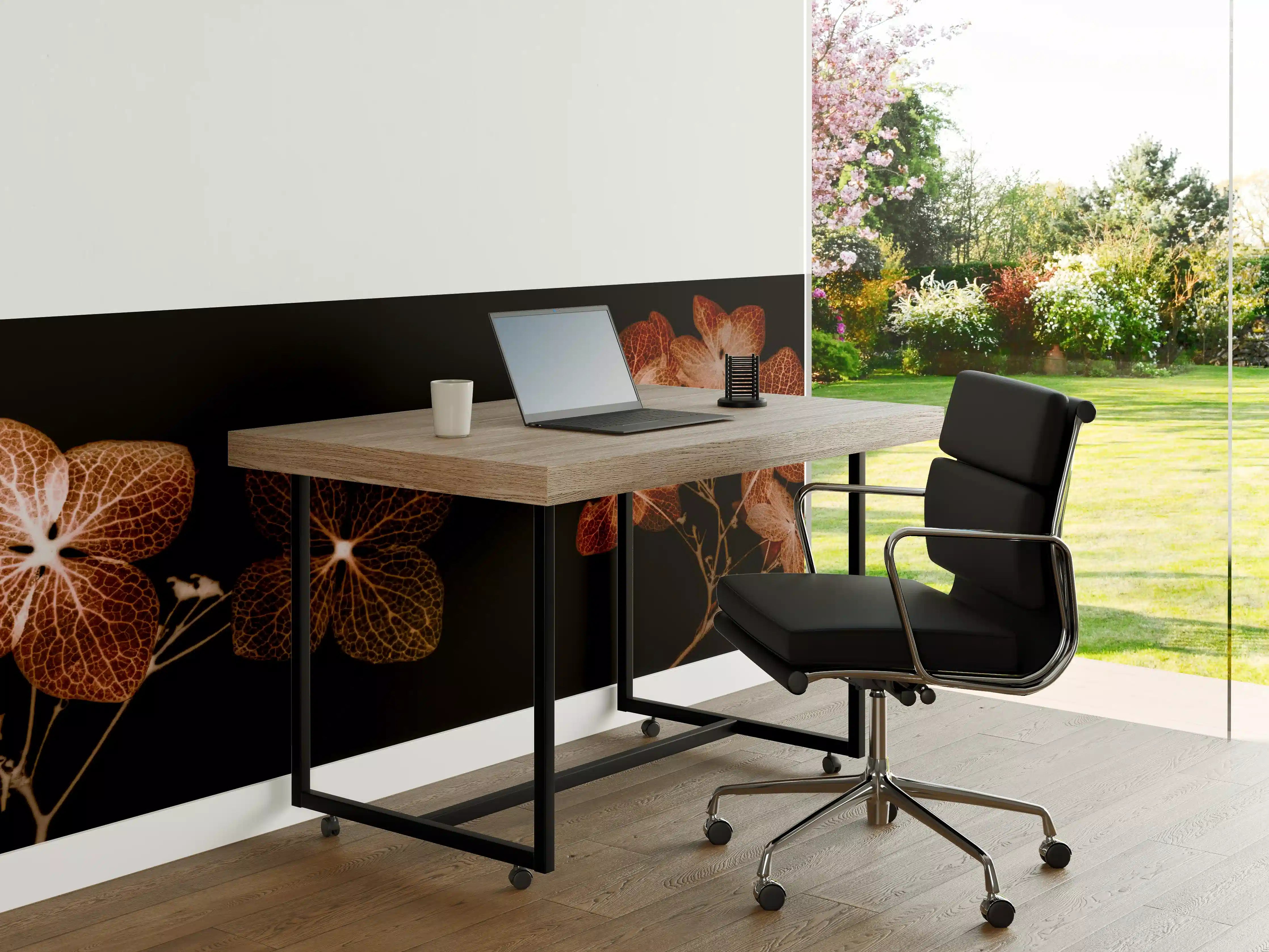 Büro Wandgestaltung - Getrocknete Hortensien Detailaufnahme