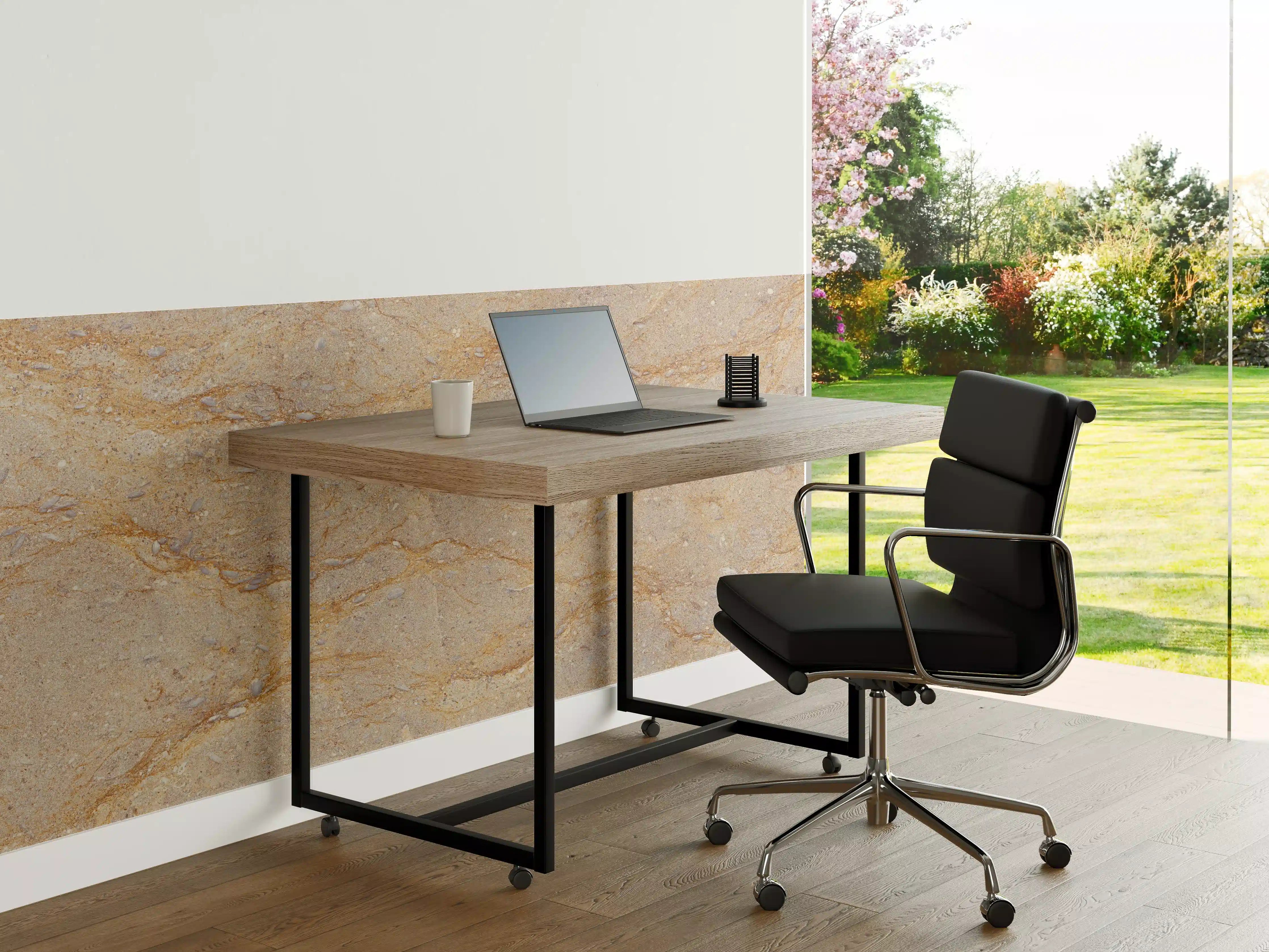Büro Wandgestaltung - Getünchte braune Marmorstruktur