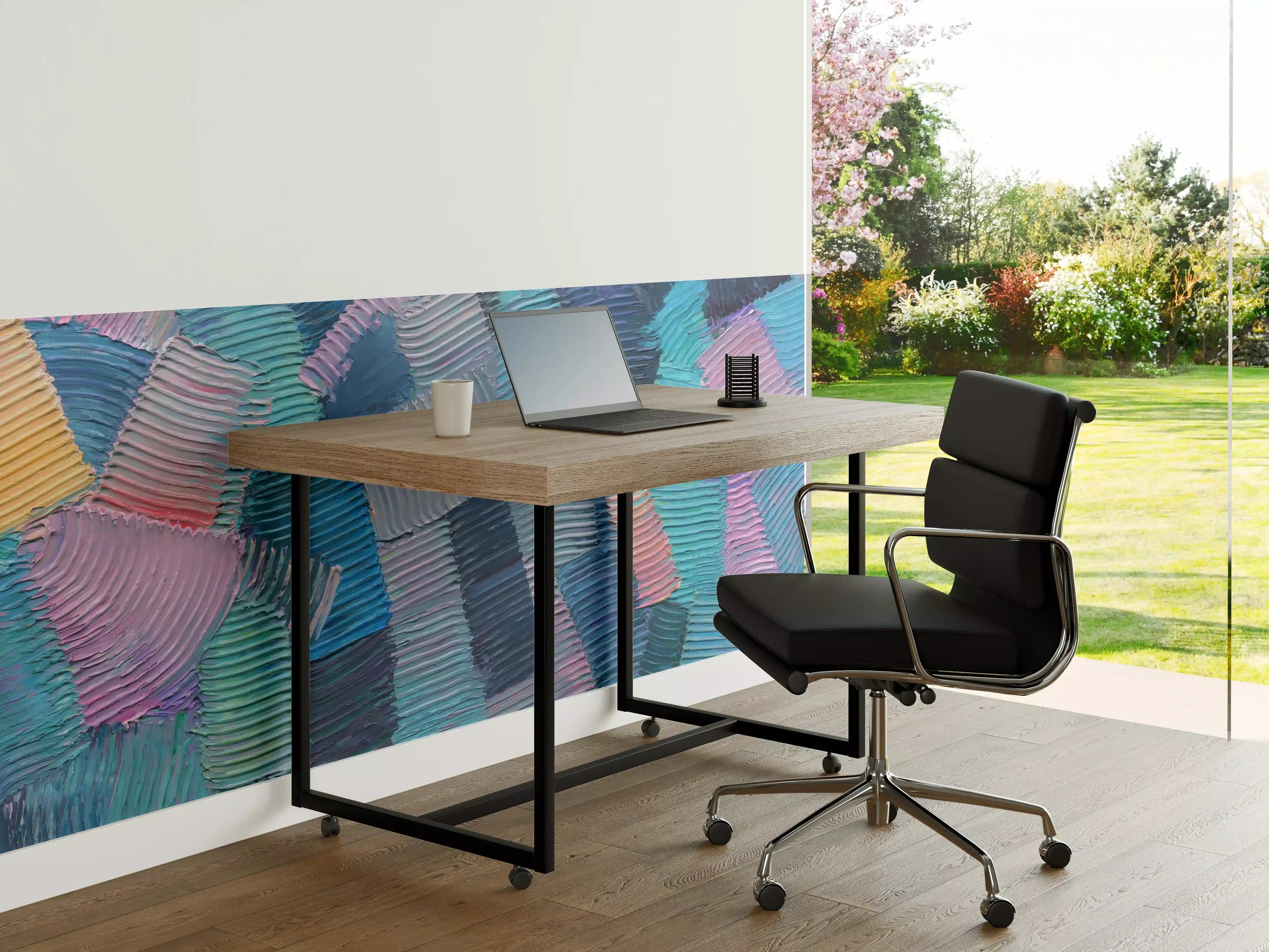 Büro Wandgestaltung - Gewellte Ölfarbentexturen