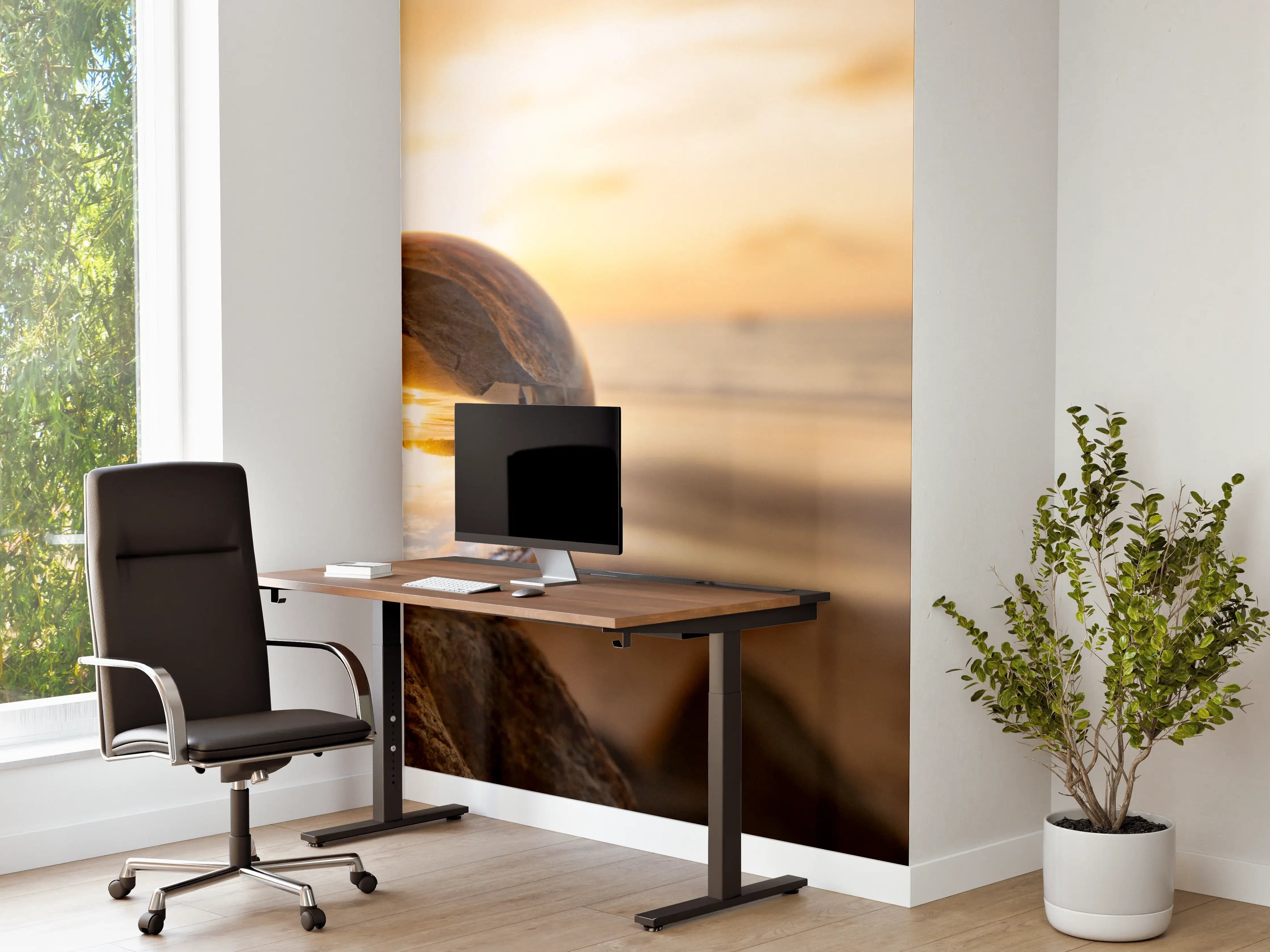 Büro Wandgestaltung - Glaskugel an der Küste