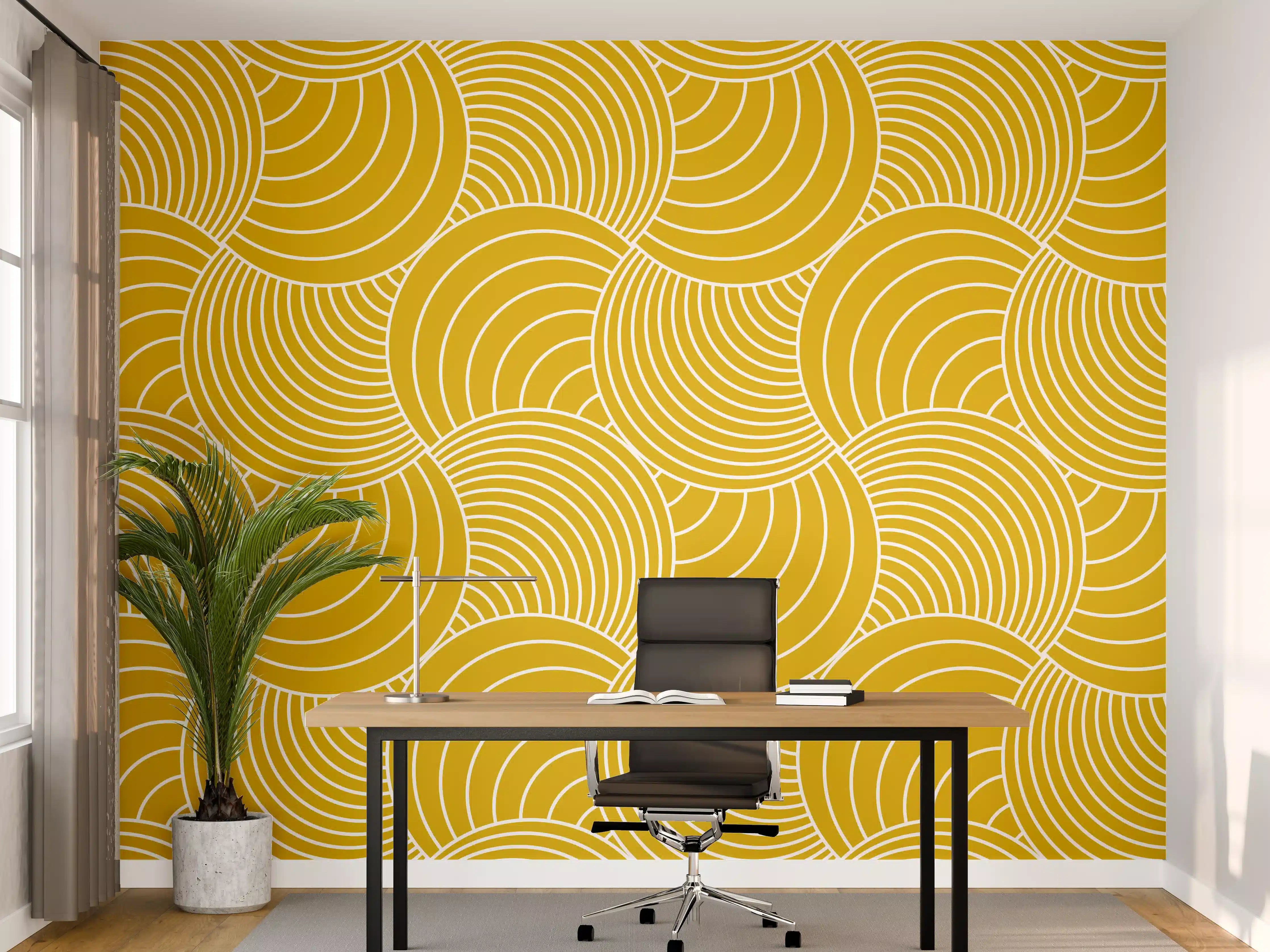 Büro Wandgestaltung - Glastür mit moderner Muster-Optik