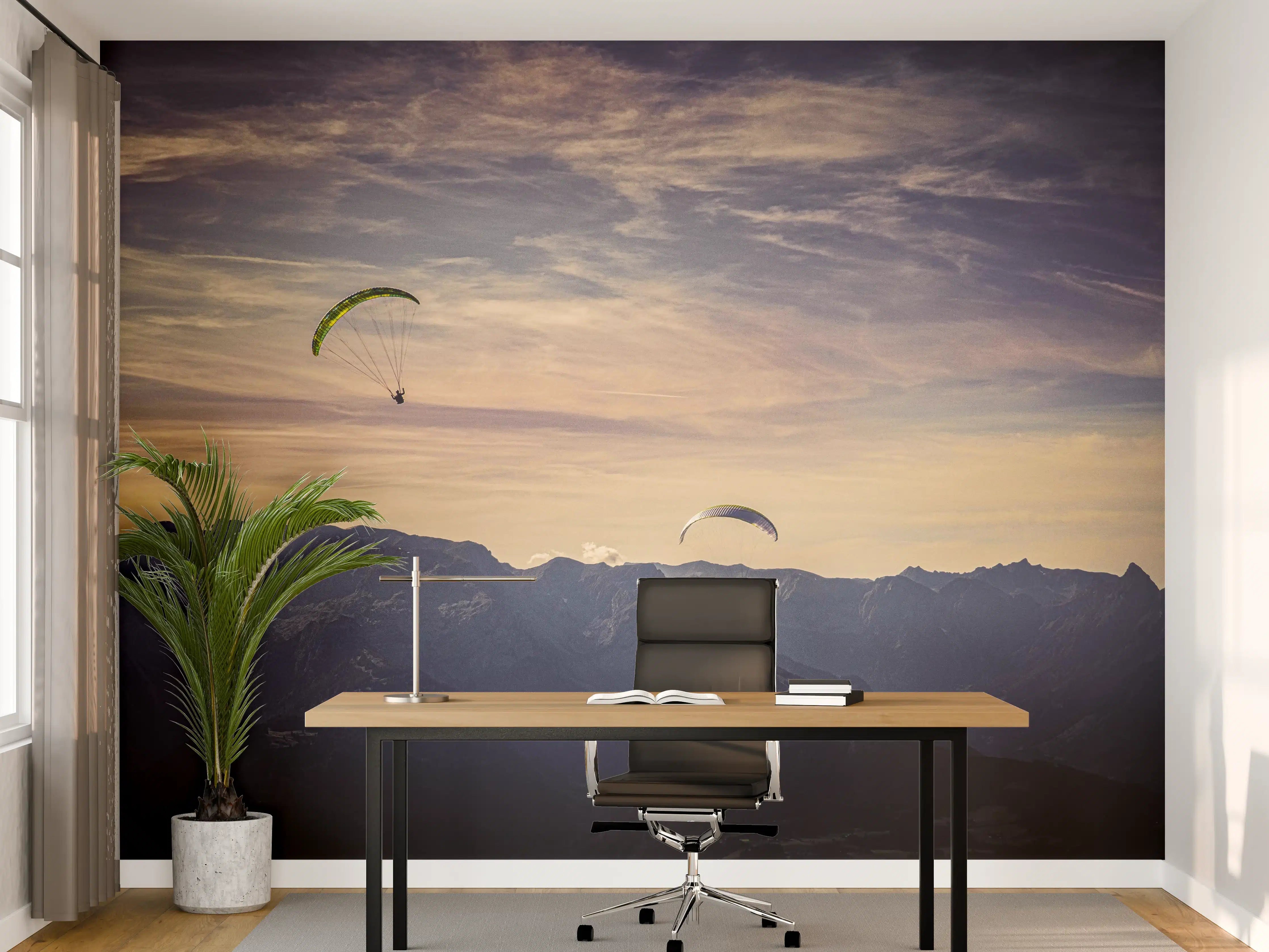 Büro Wandgestaltung - Gleitschirmfliegen in Österreich