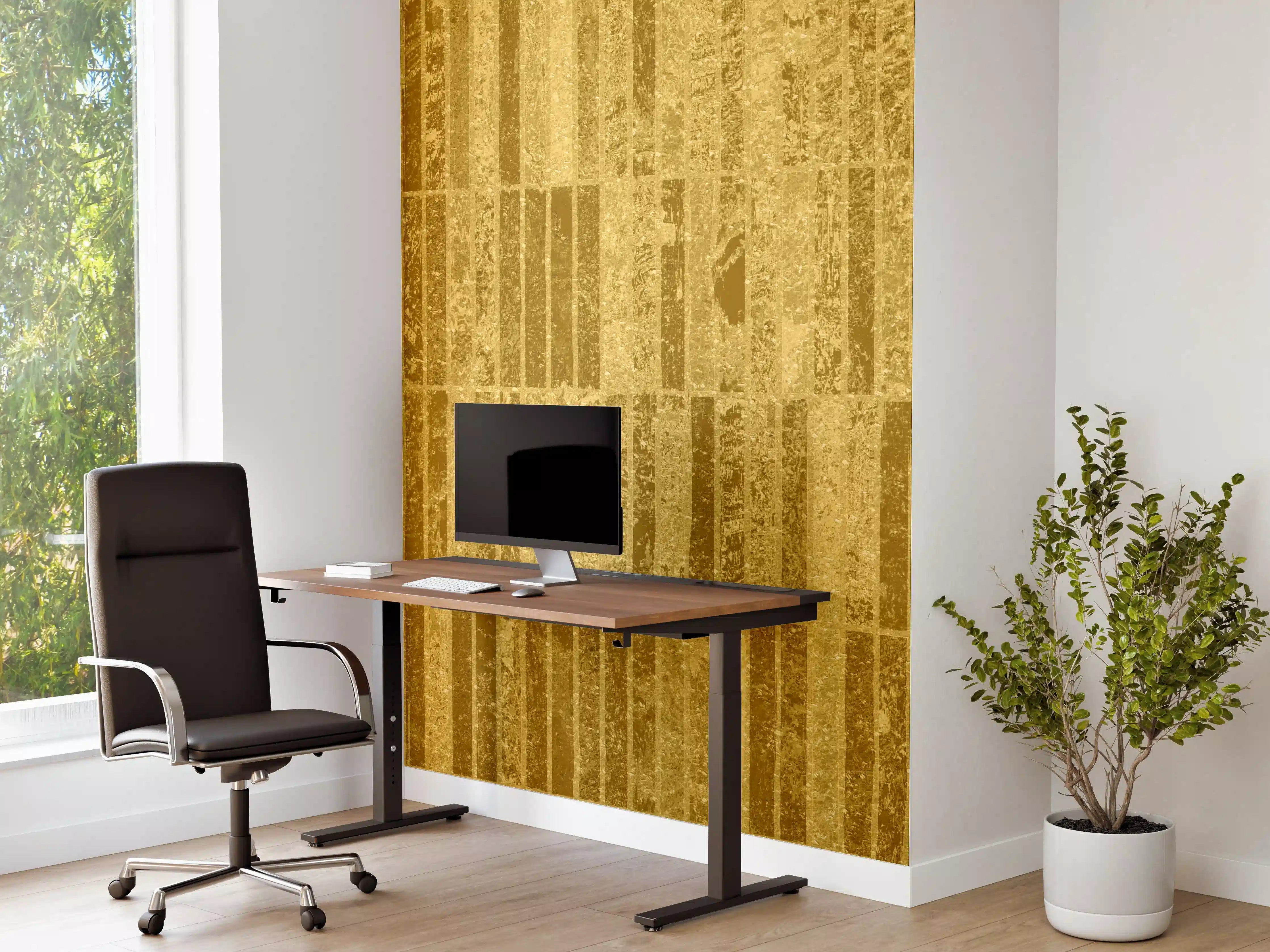 Büro Wandgestaltung - Glitzernde Gold Textur