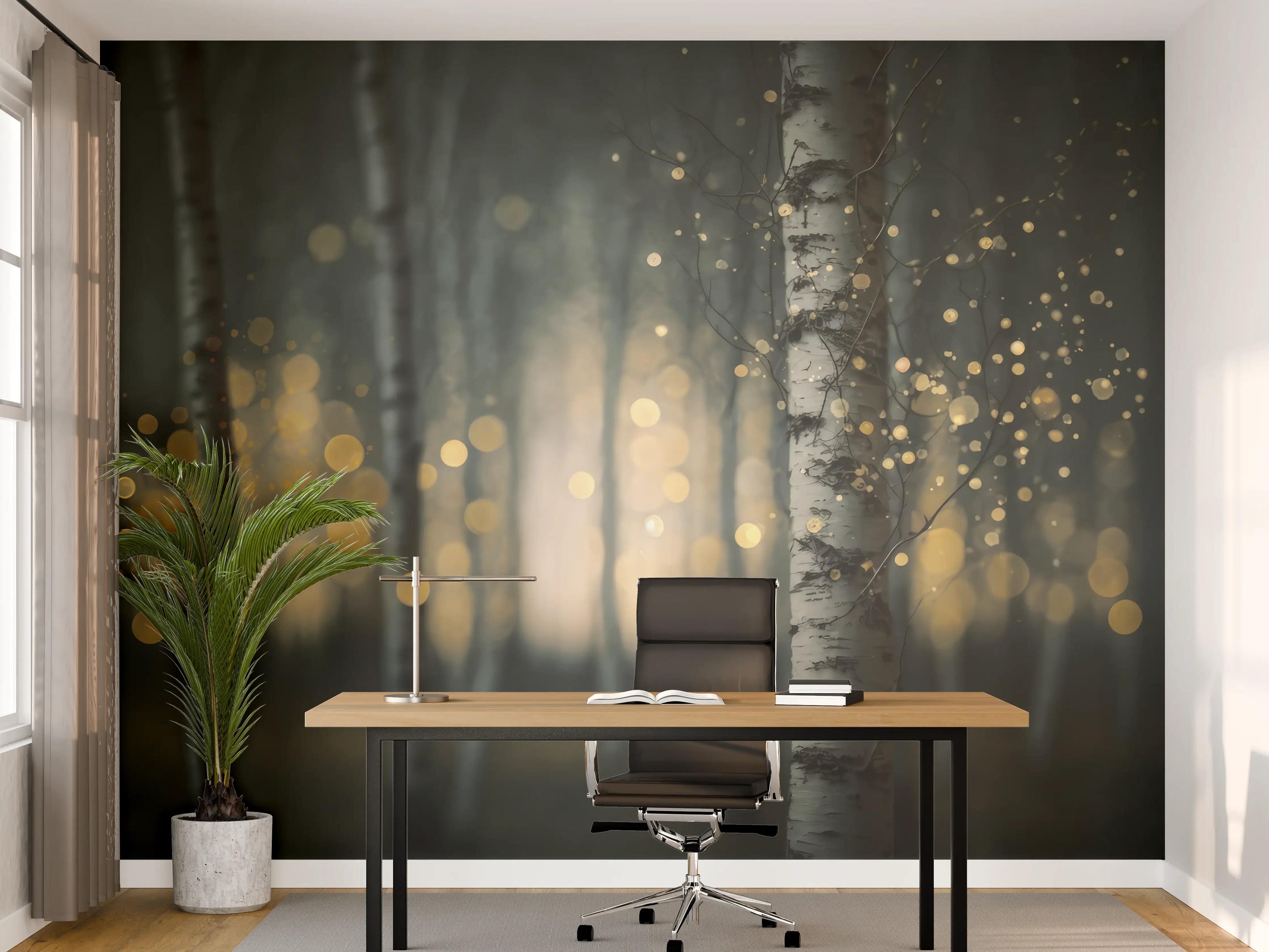 Büro Wandgestaltung - Glühender Magischer Wald