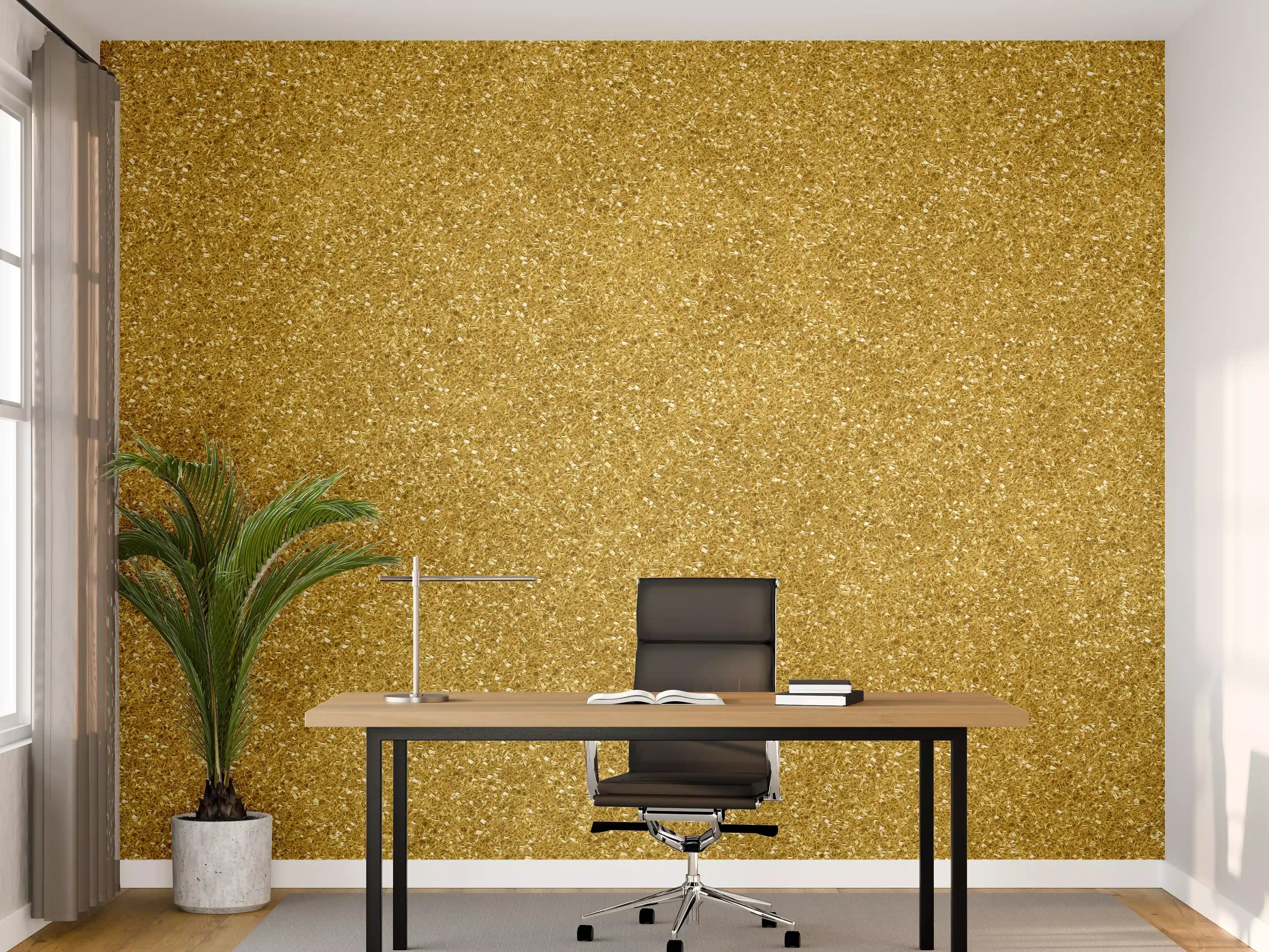 Büro Wandgestaltung - Gold Glitter Textur