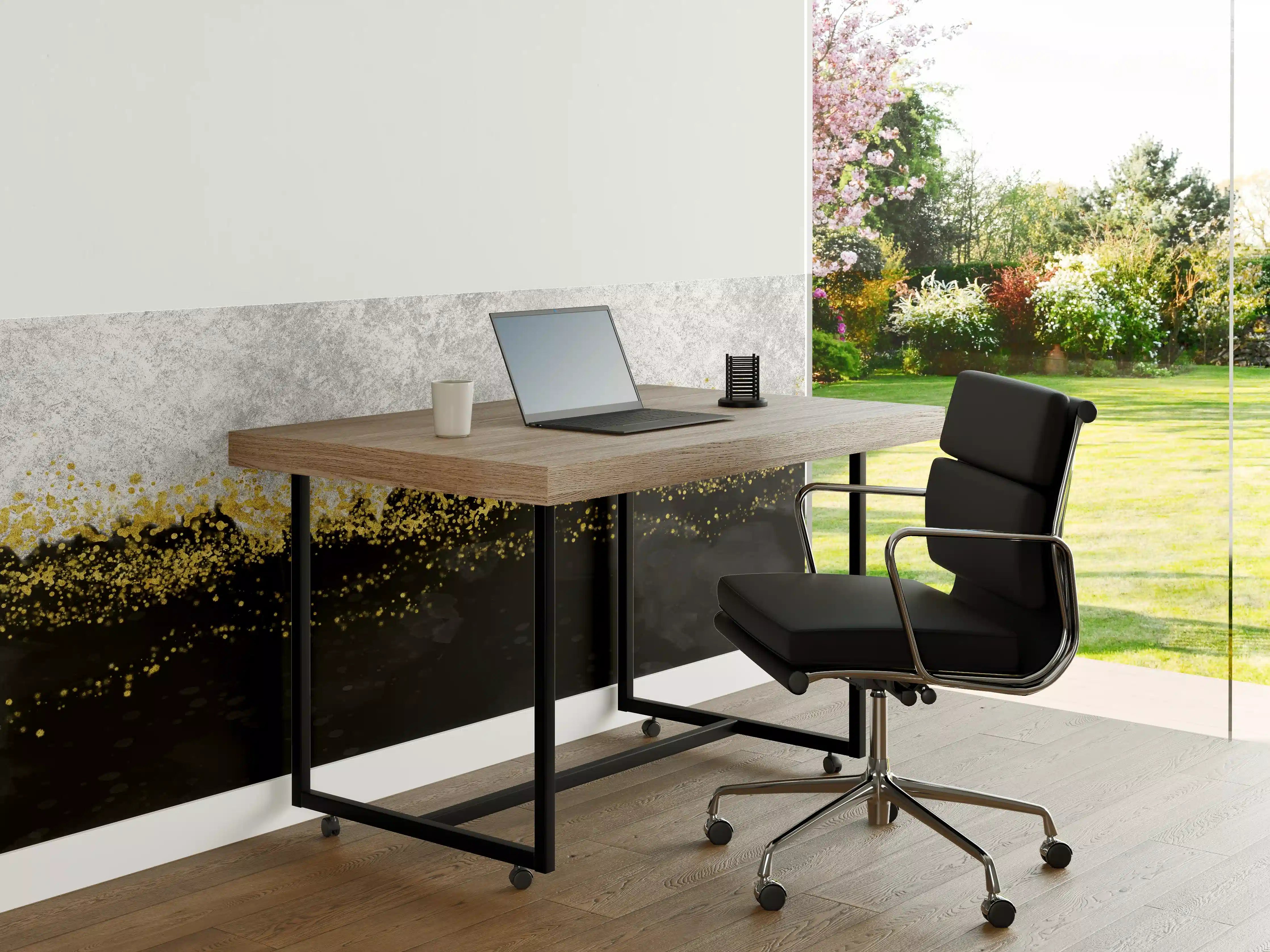 Büro Wandgestaltung - Gold-Schwarz-Weiß Resin Geode