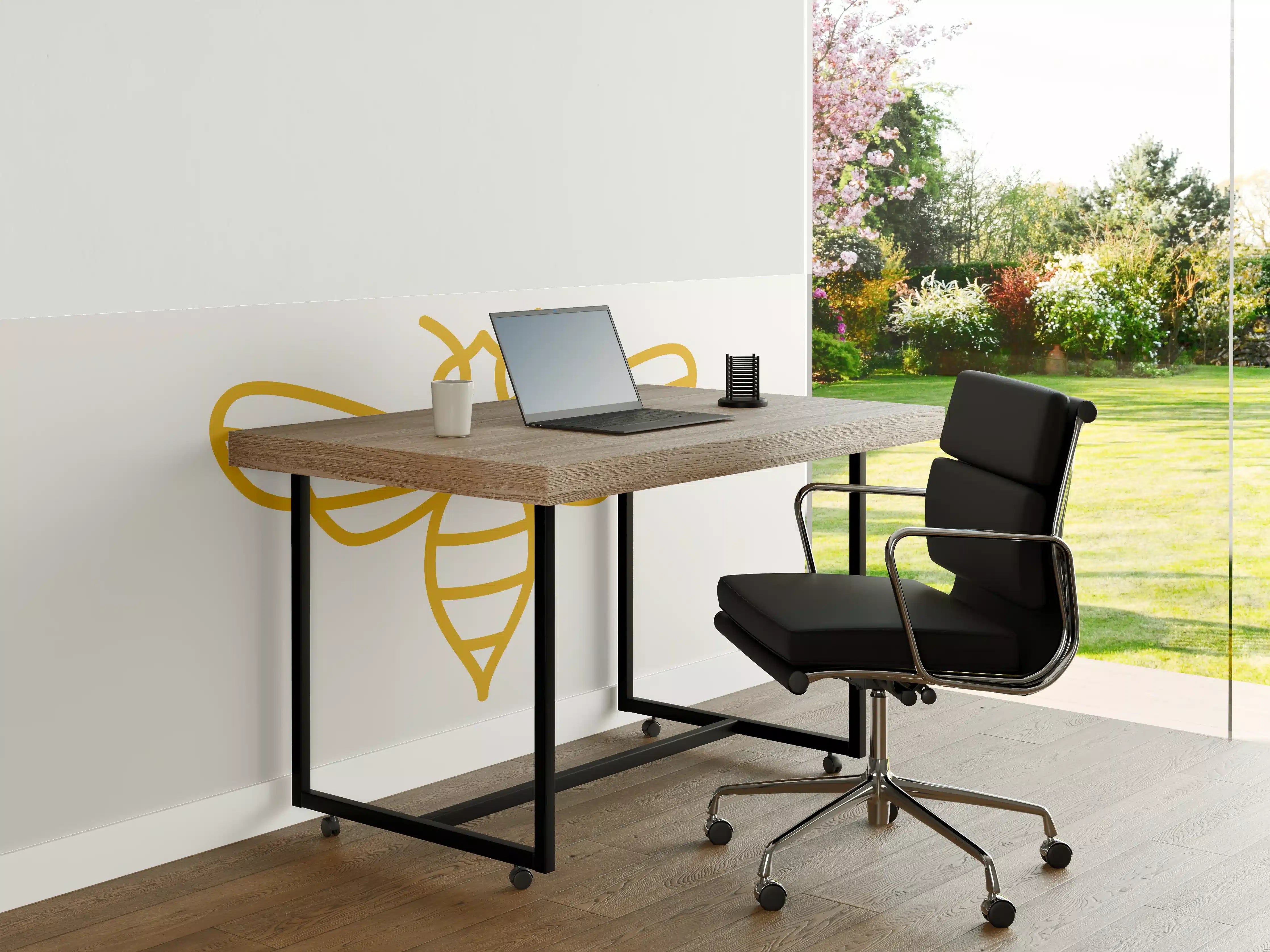 Büro Wandgestaltung - Goldene Biene Grafik