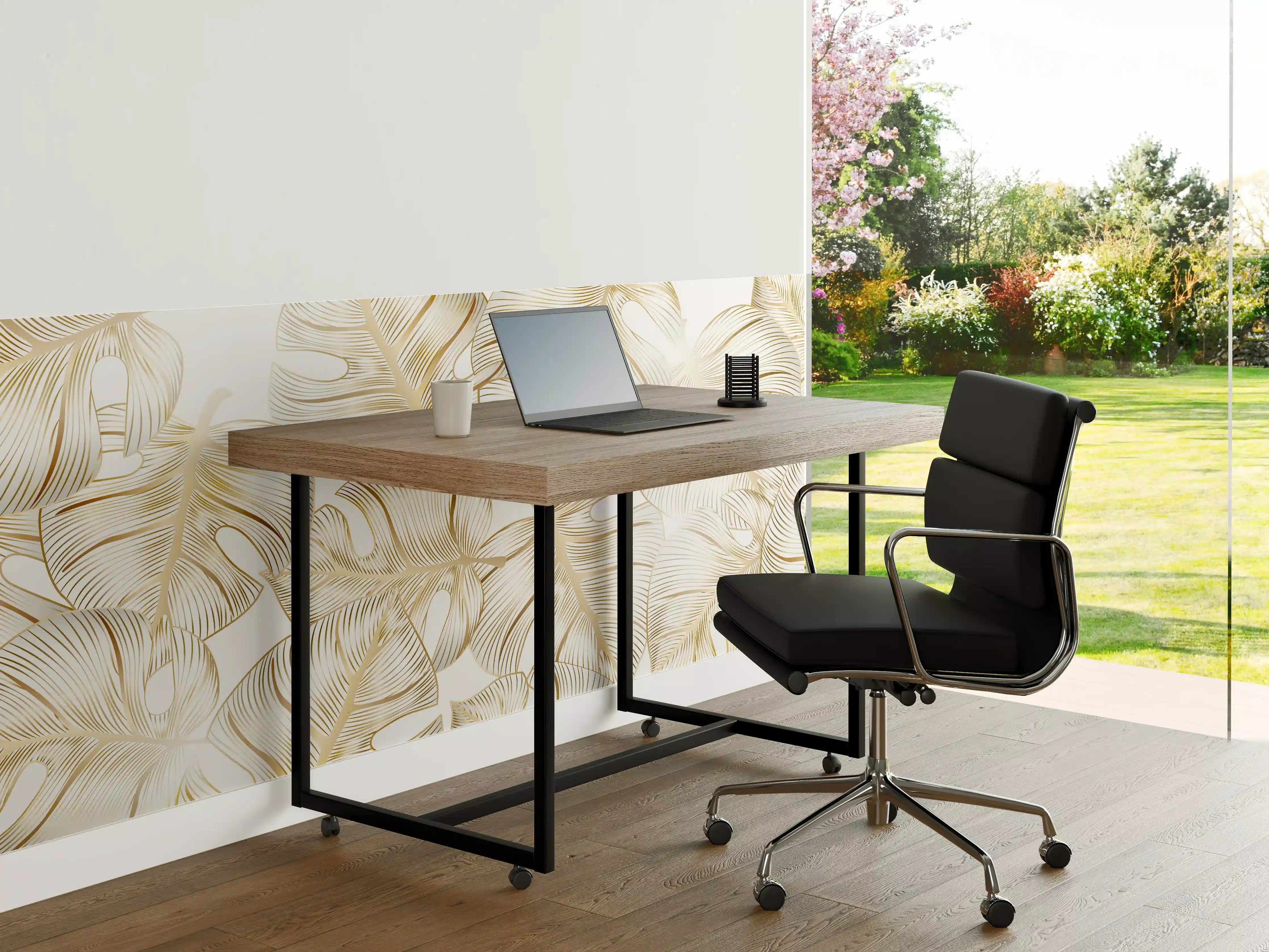 Büro Wandgestaltung - Goldene Blattadern Struktur