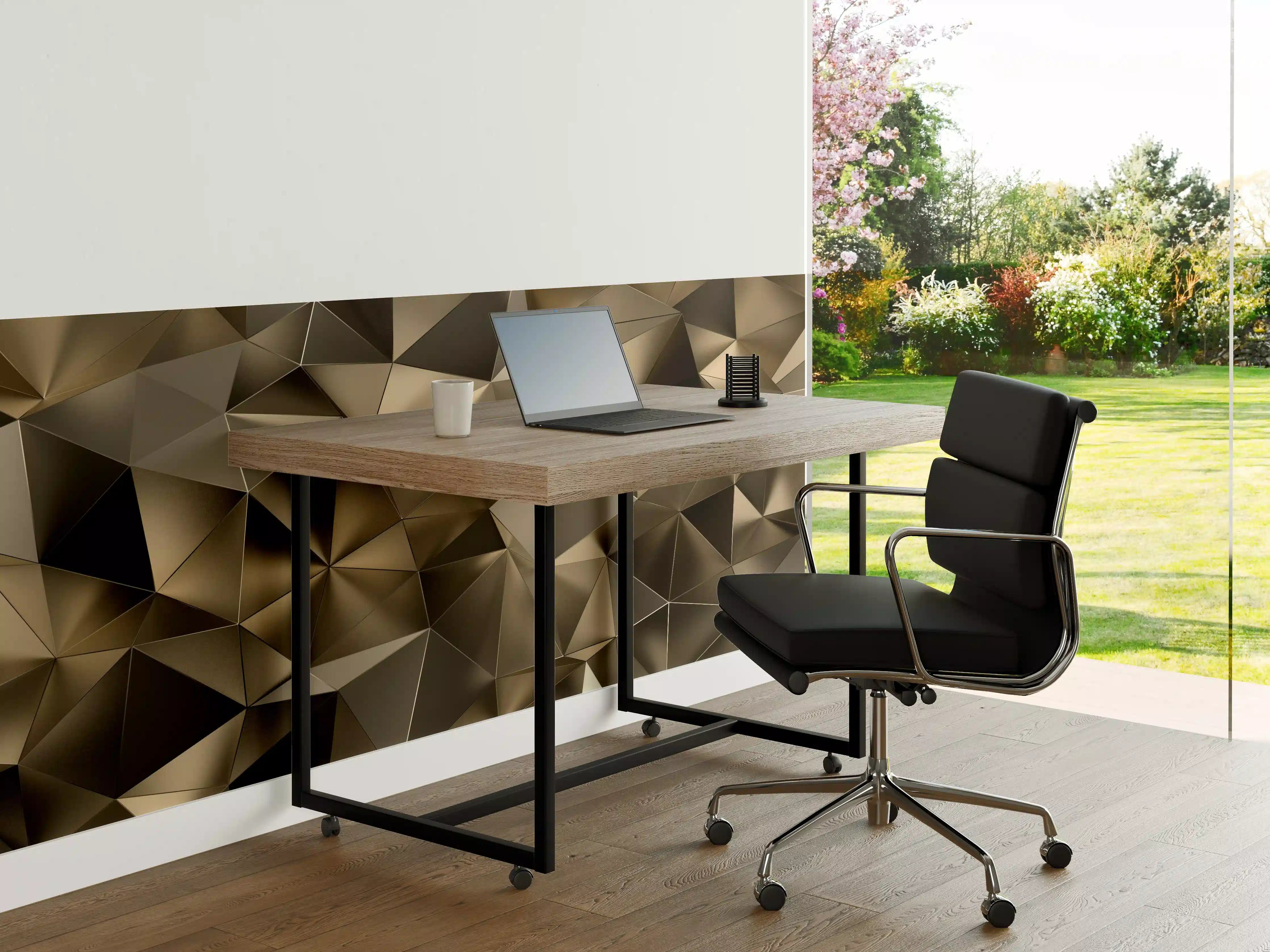 Büro Wandgestaltung - Goldene Dreieck Kristallstruktur