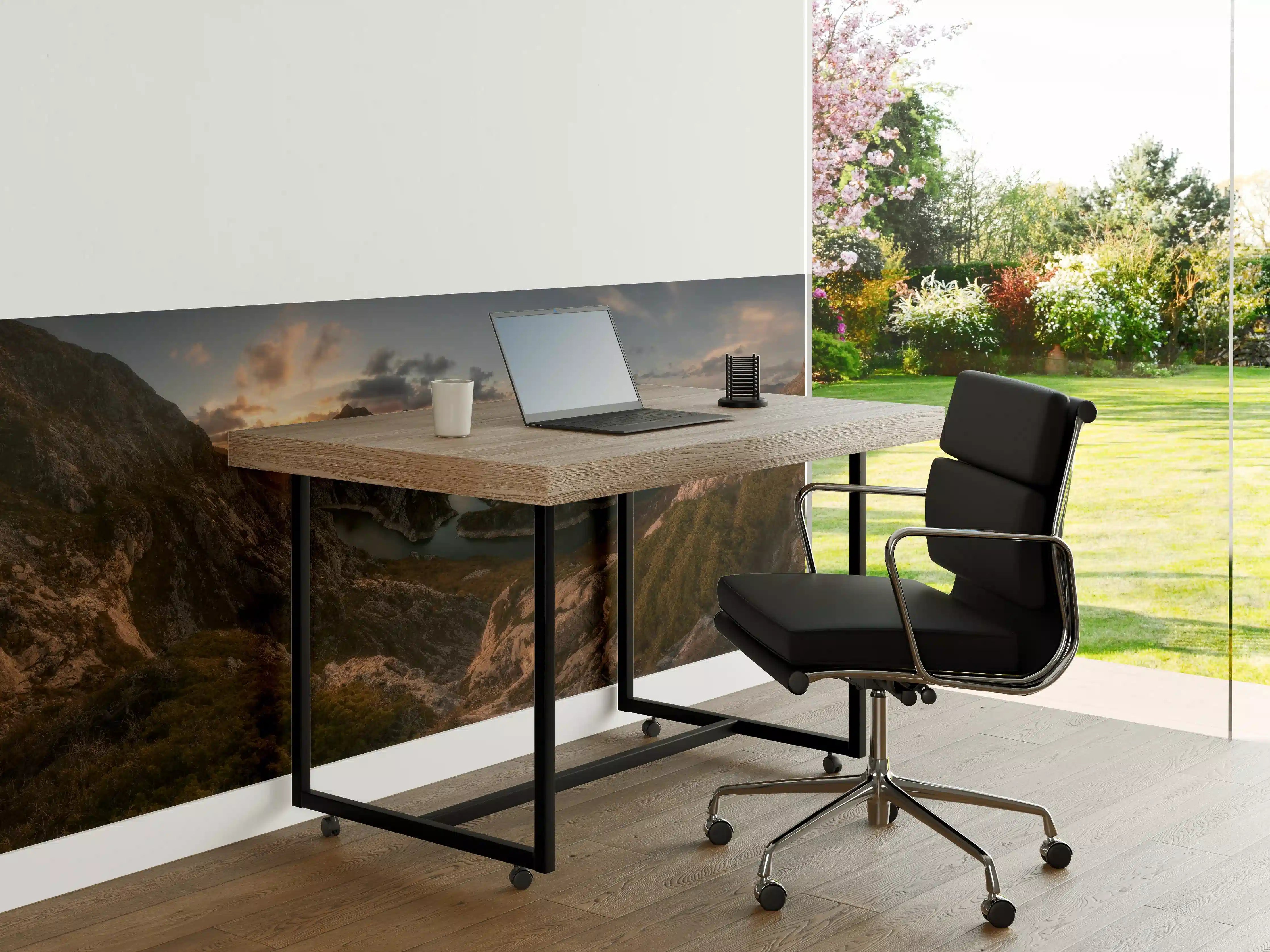 Büro Wandgestaltung - Goldene Gipfel im Dämmerlicht