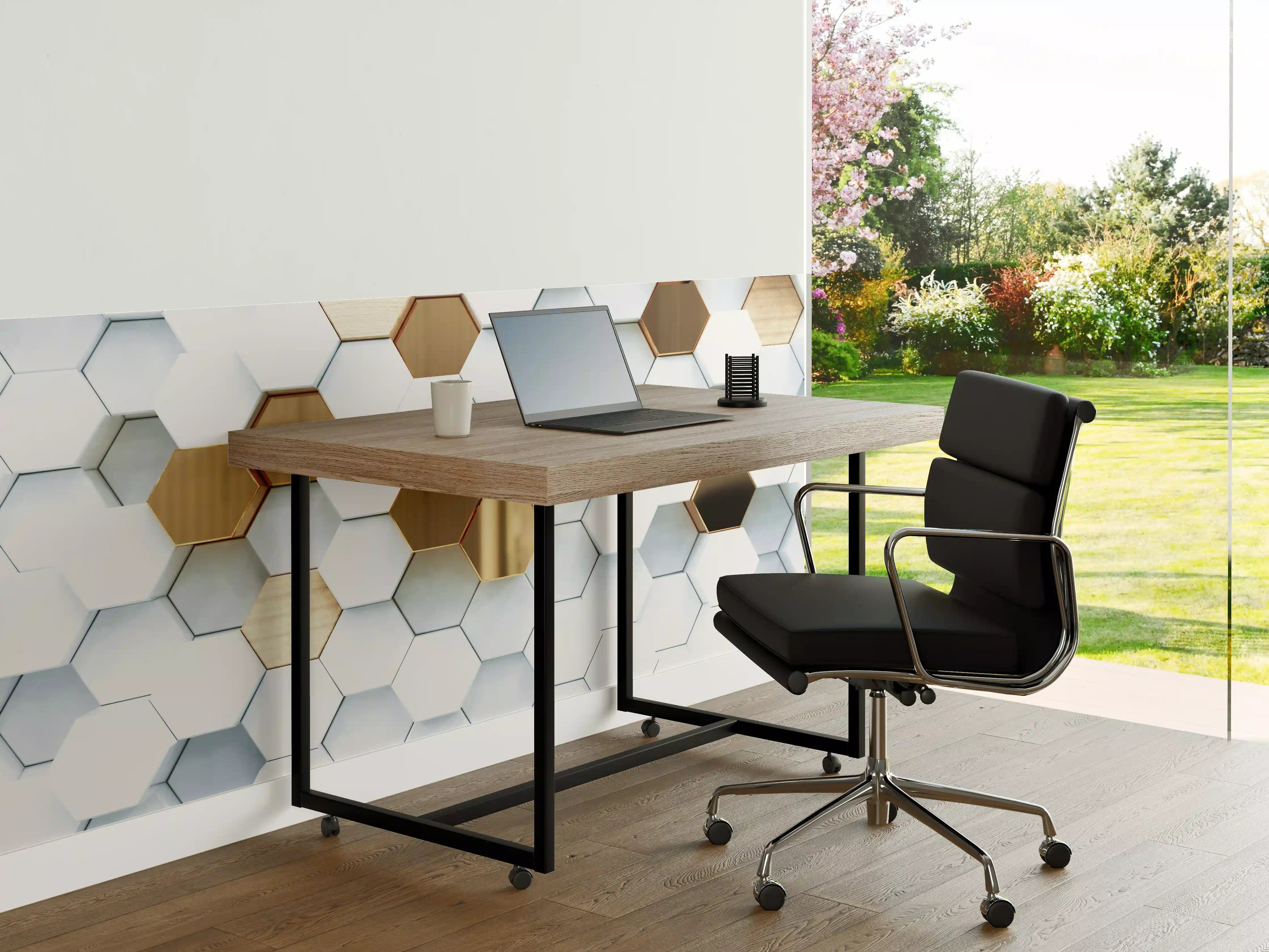 Büro Wandgestaltung - Goldene Hexagon Luxusstruktur