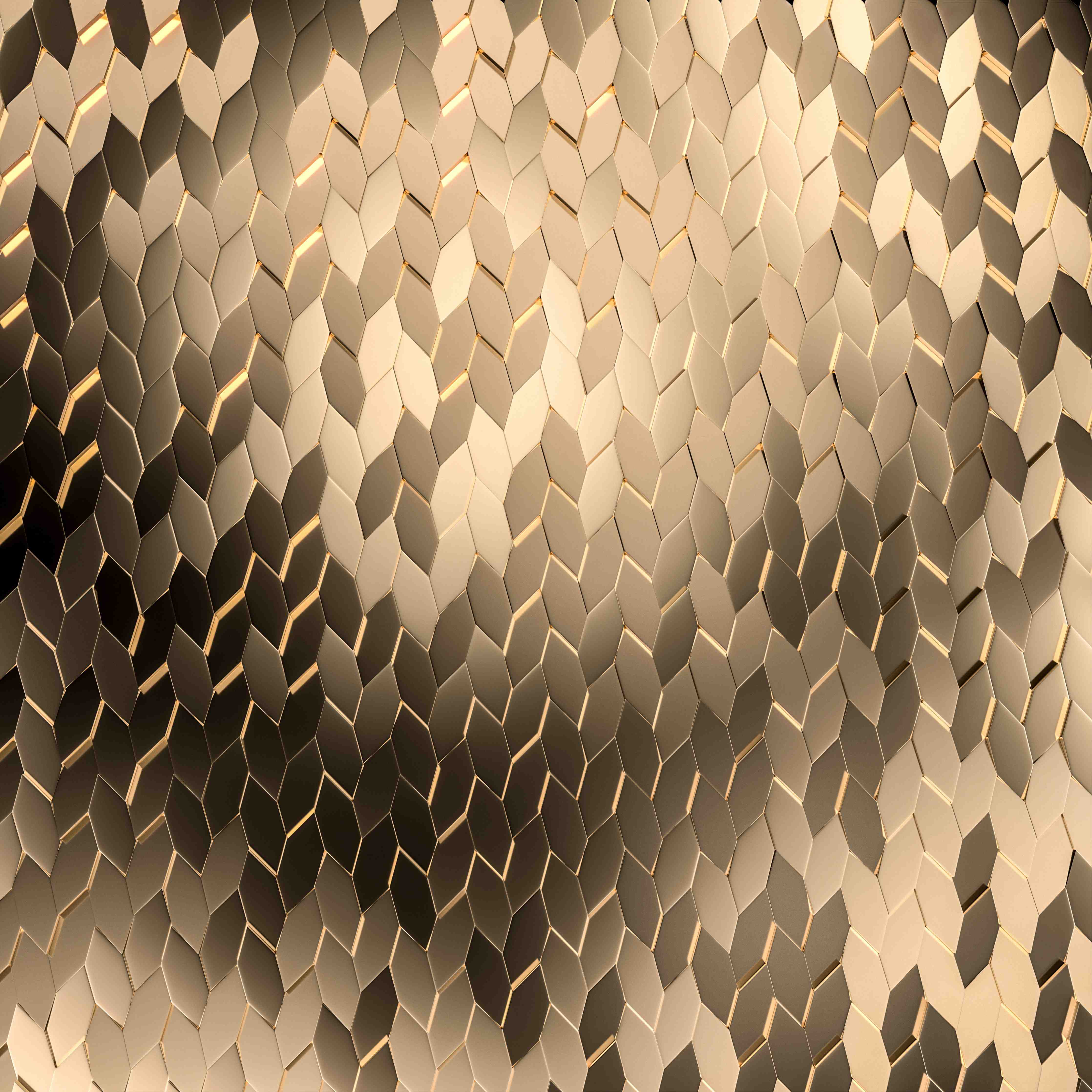 Büro Wandgestaltung-Goldene Hexagon-Textur mit schimmerndem Effekt