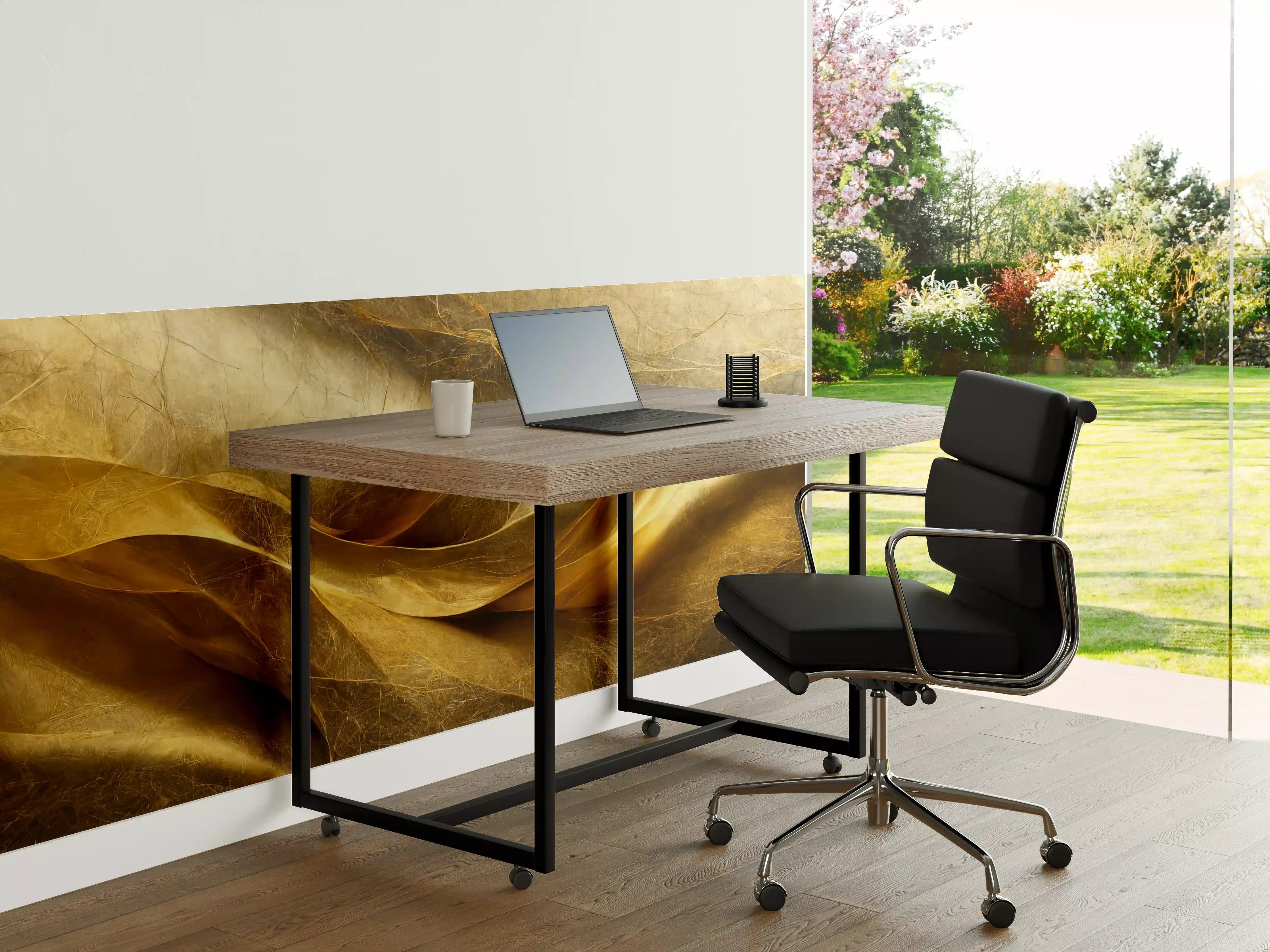 Büro Wandgestaltung - Goldene Textur mit Fließmuster
