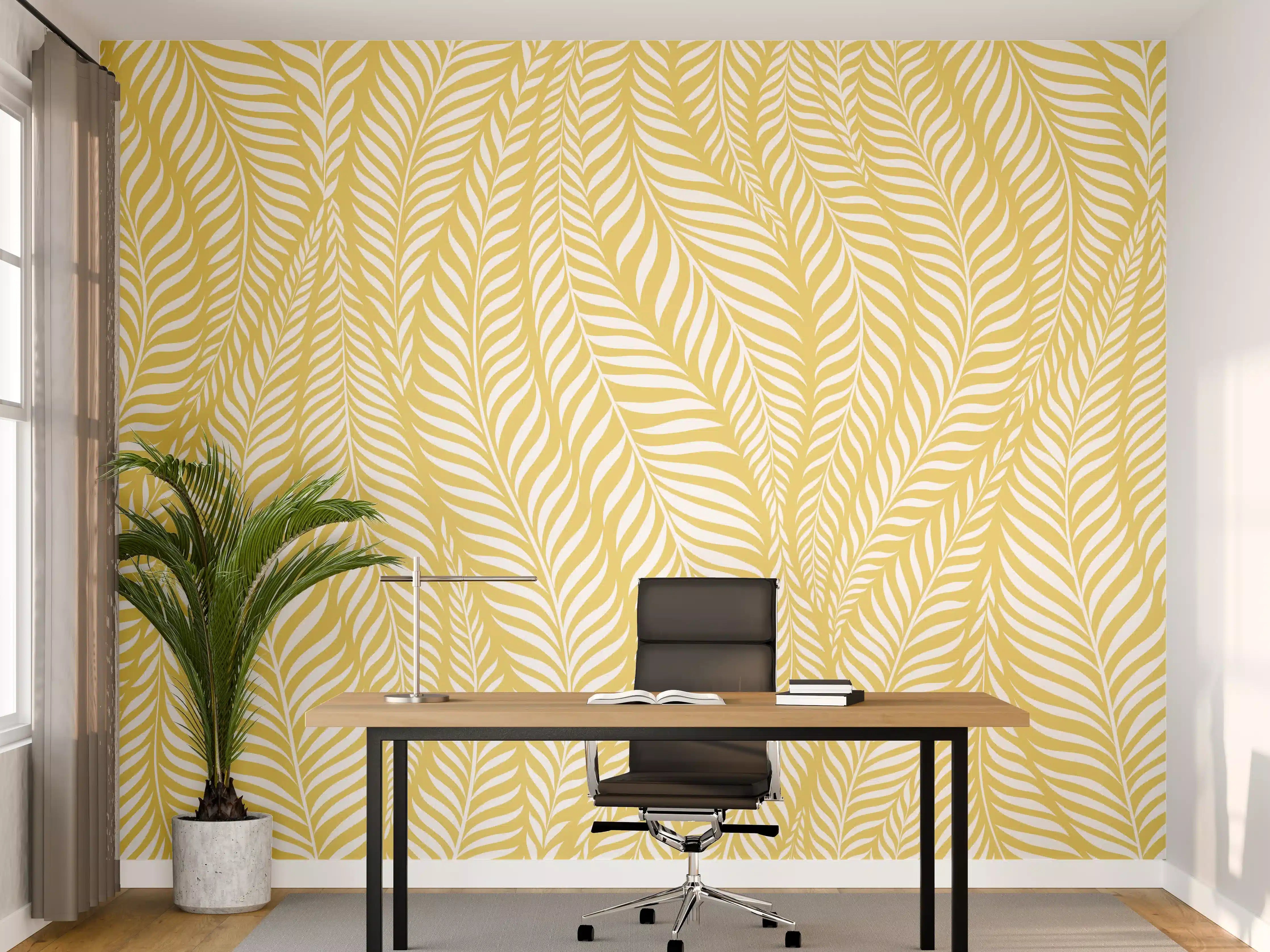 Büro Wandgestaltung - Goldene Wellenmuster
