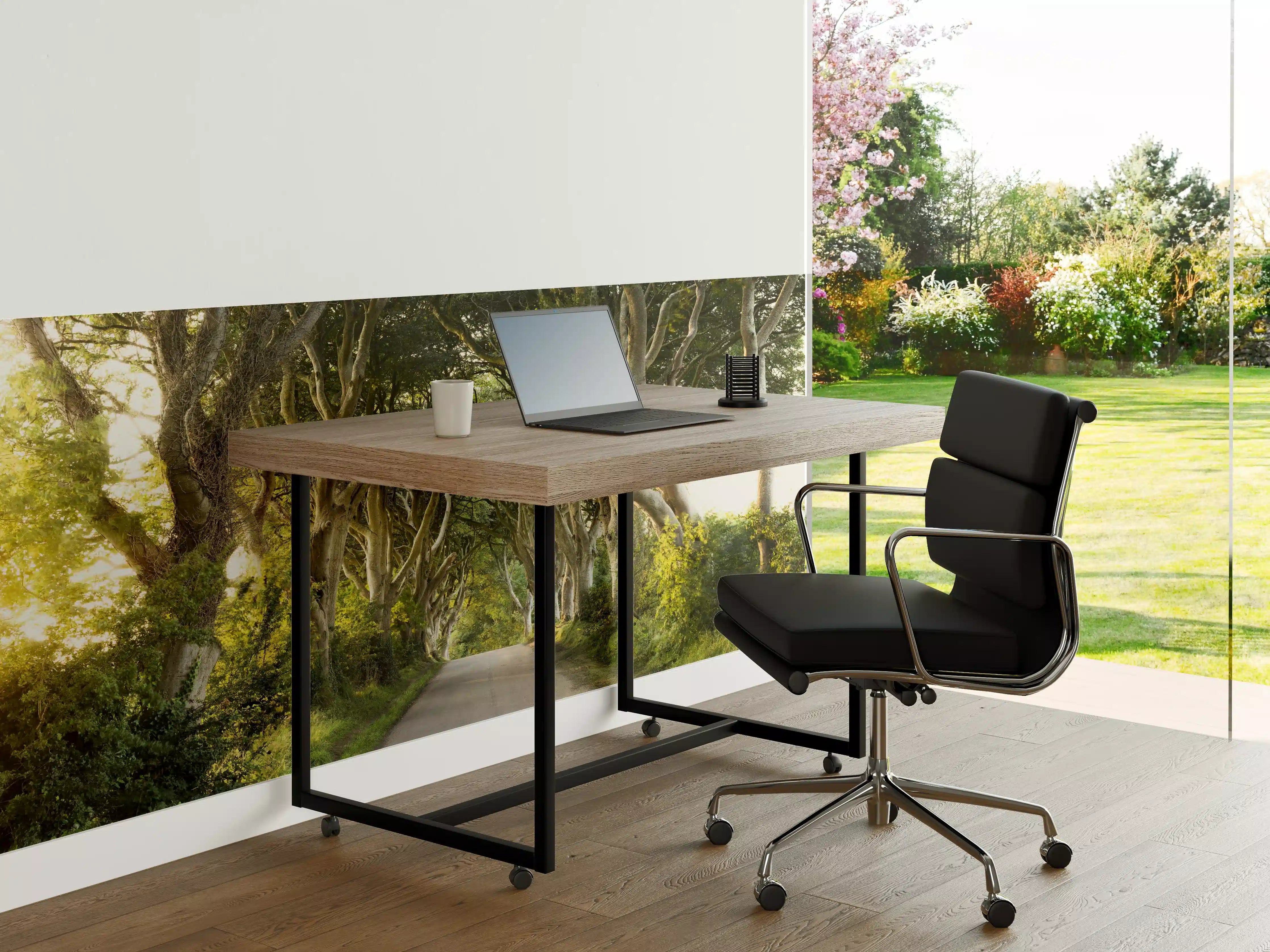 Büro Wandgestaltung - Goldener Weg im Wald