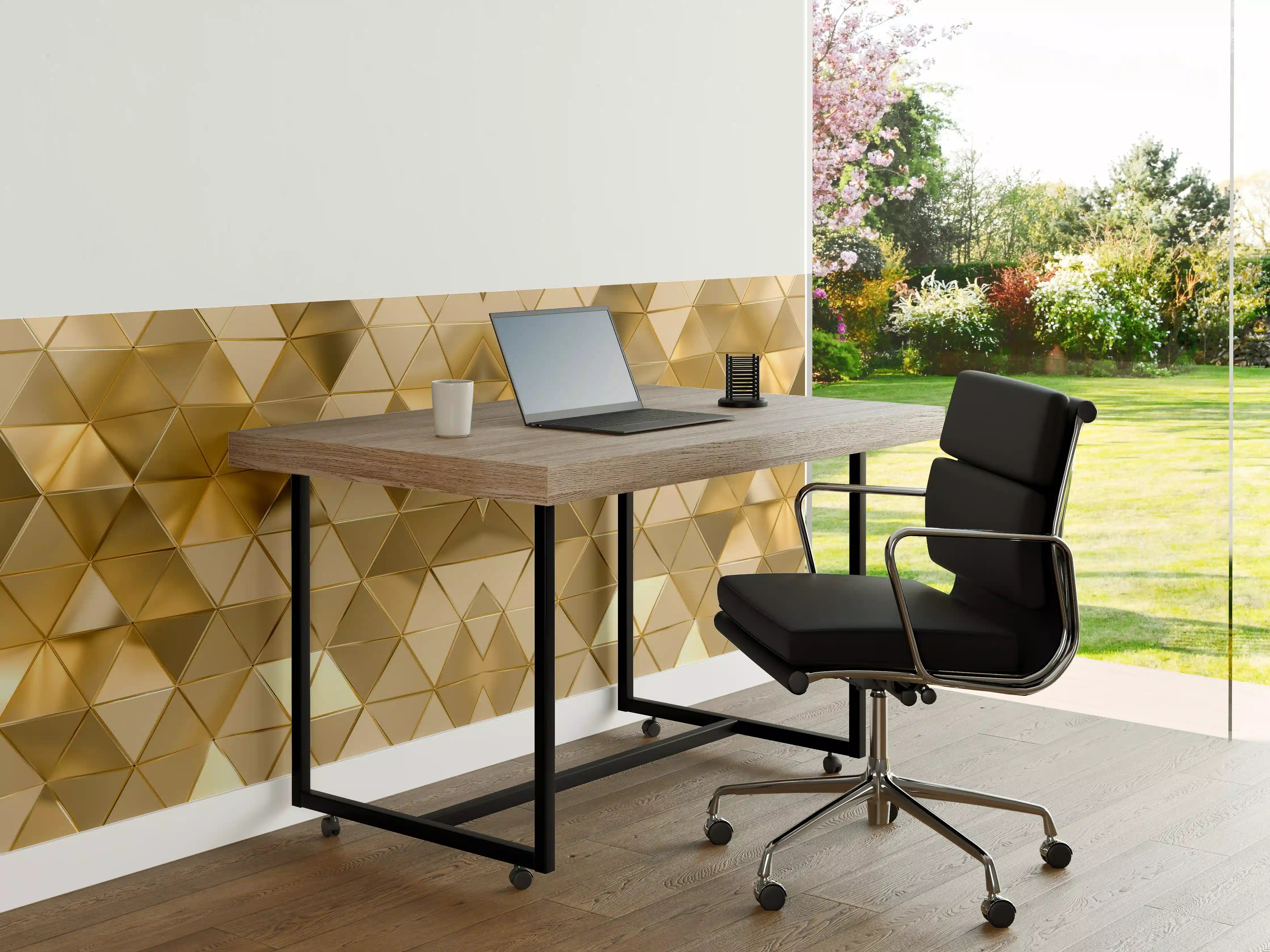 Büro Wandgestaltung - Goldenes Geometrie-Muster