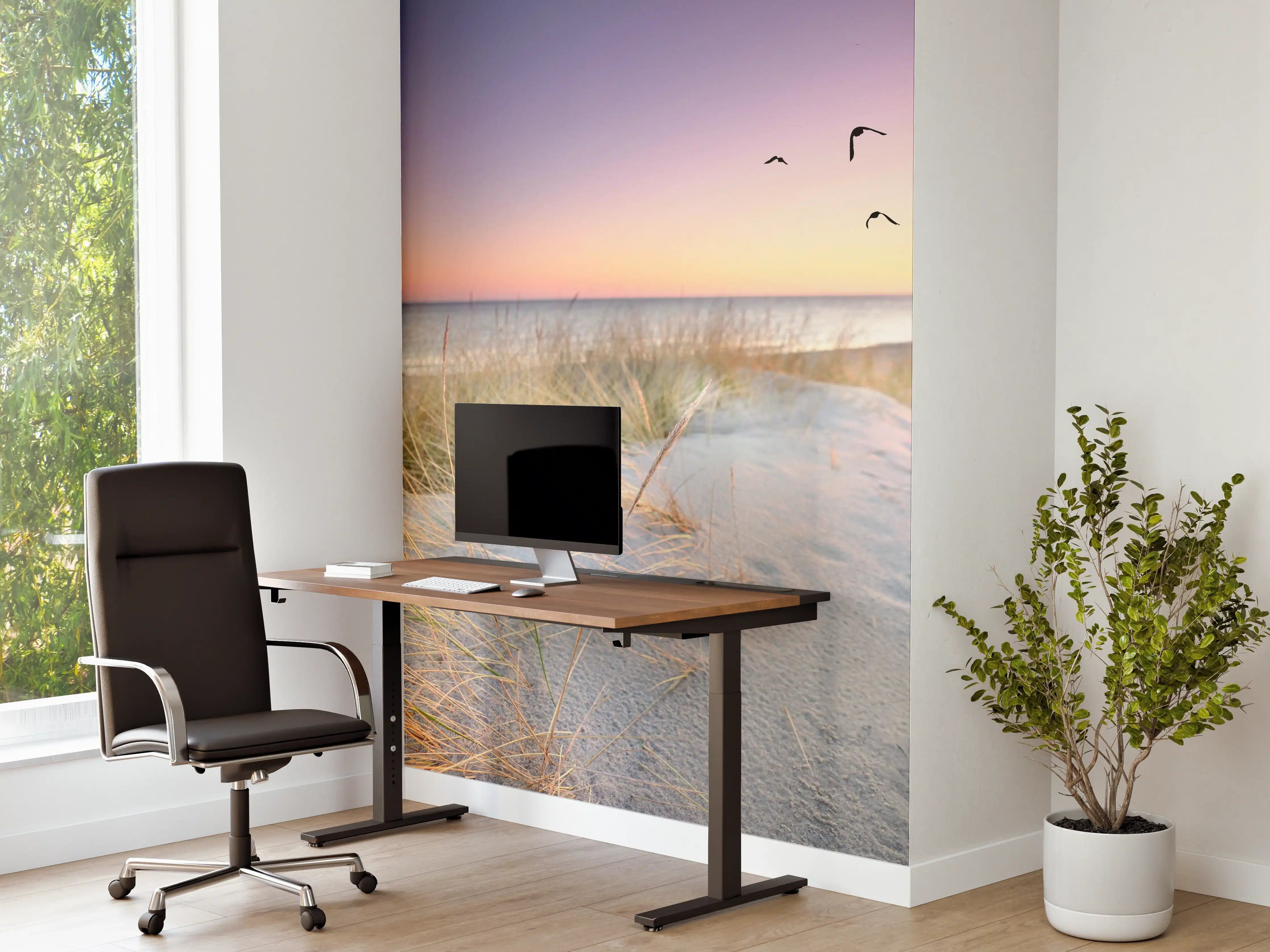 Büro Wandgestaltung - Goldenes Sonnenlicht an der Ostsee