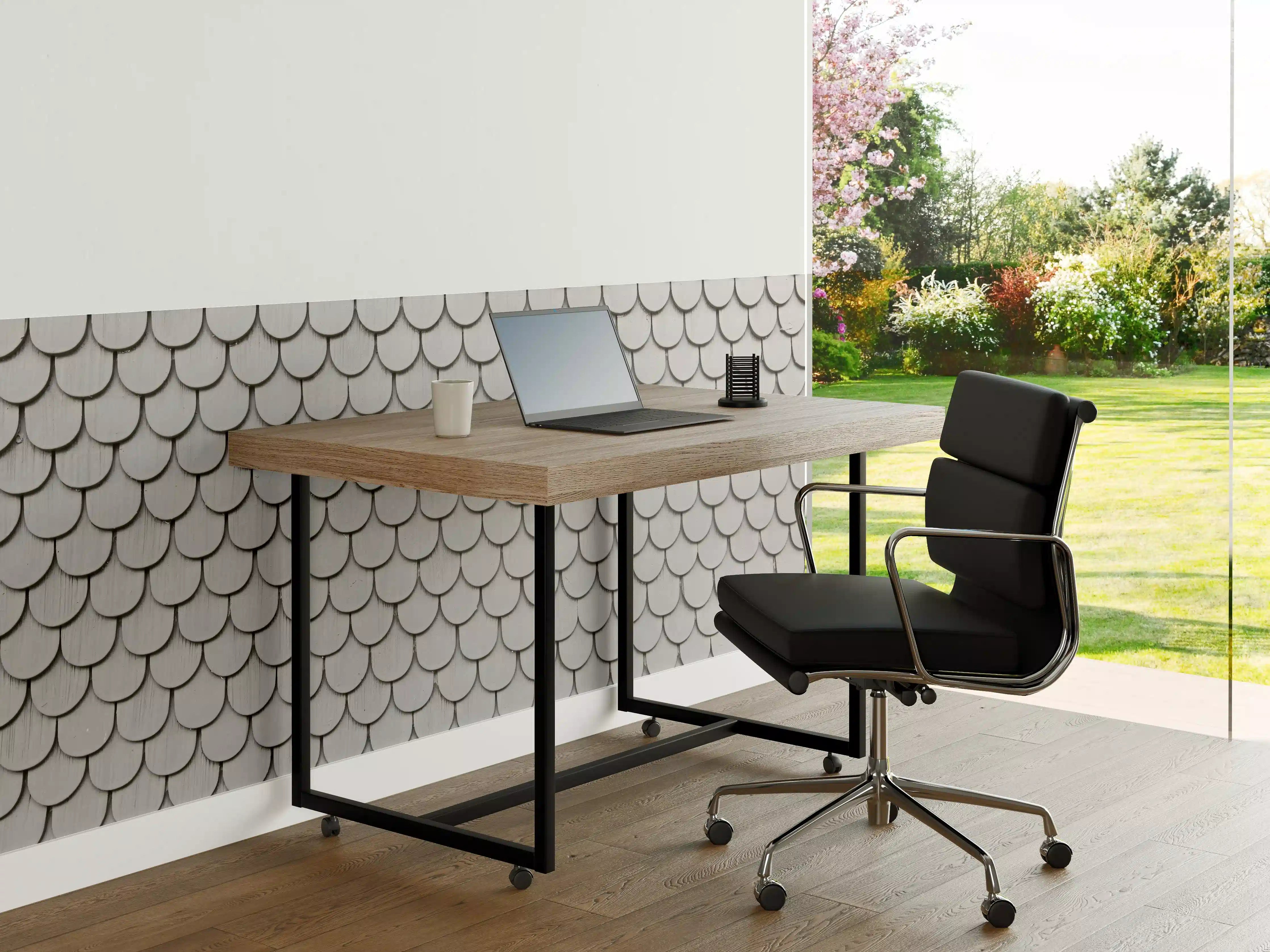 Büro Wandgestaltung - Gräuliche Holzschindeln - Bayern