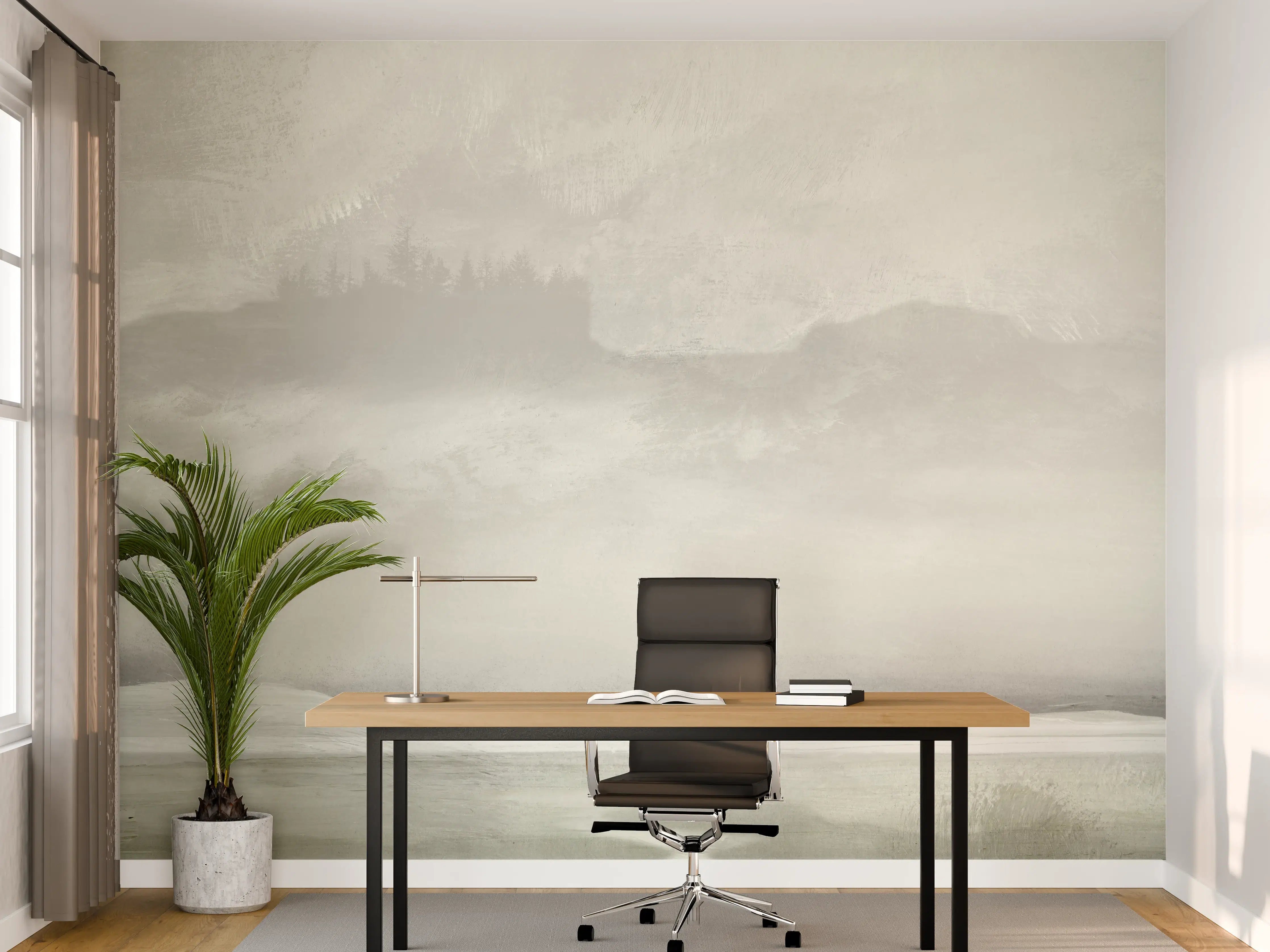 Büro Wandgestaltung - Gräuliche Landschaft - Gemälde