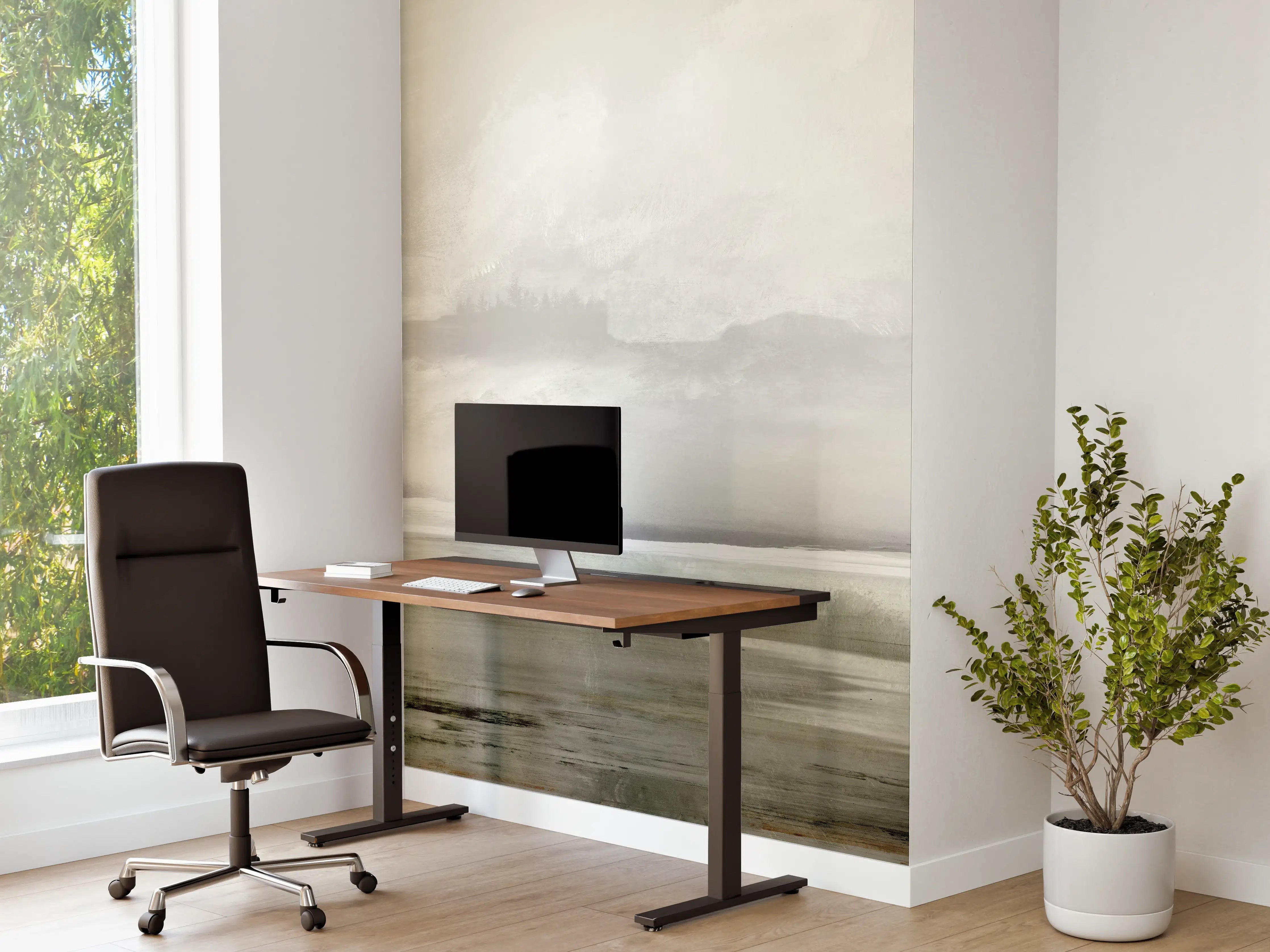 Büro Wandgestaltung - Gräuliche Landschaft - Gemälde