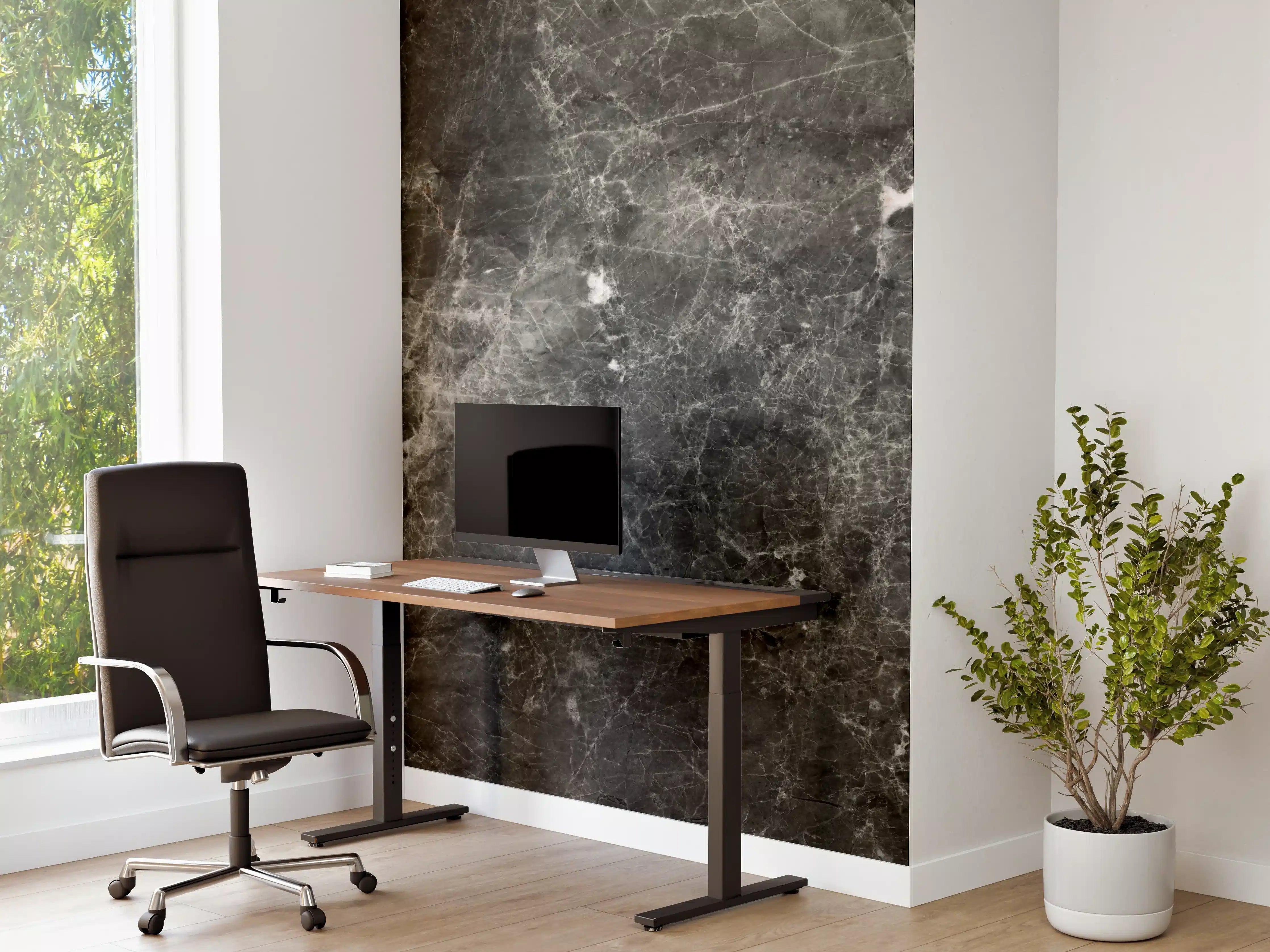 Büro Wandgestaltung - Gräuliche Marmor Oberfläche