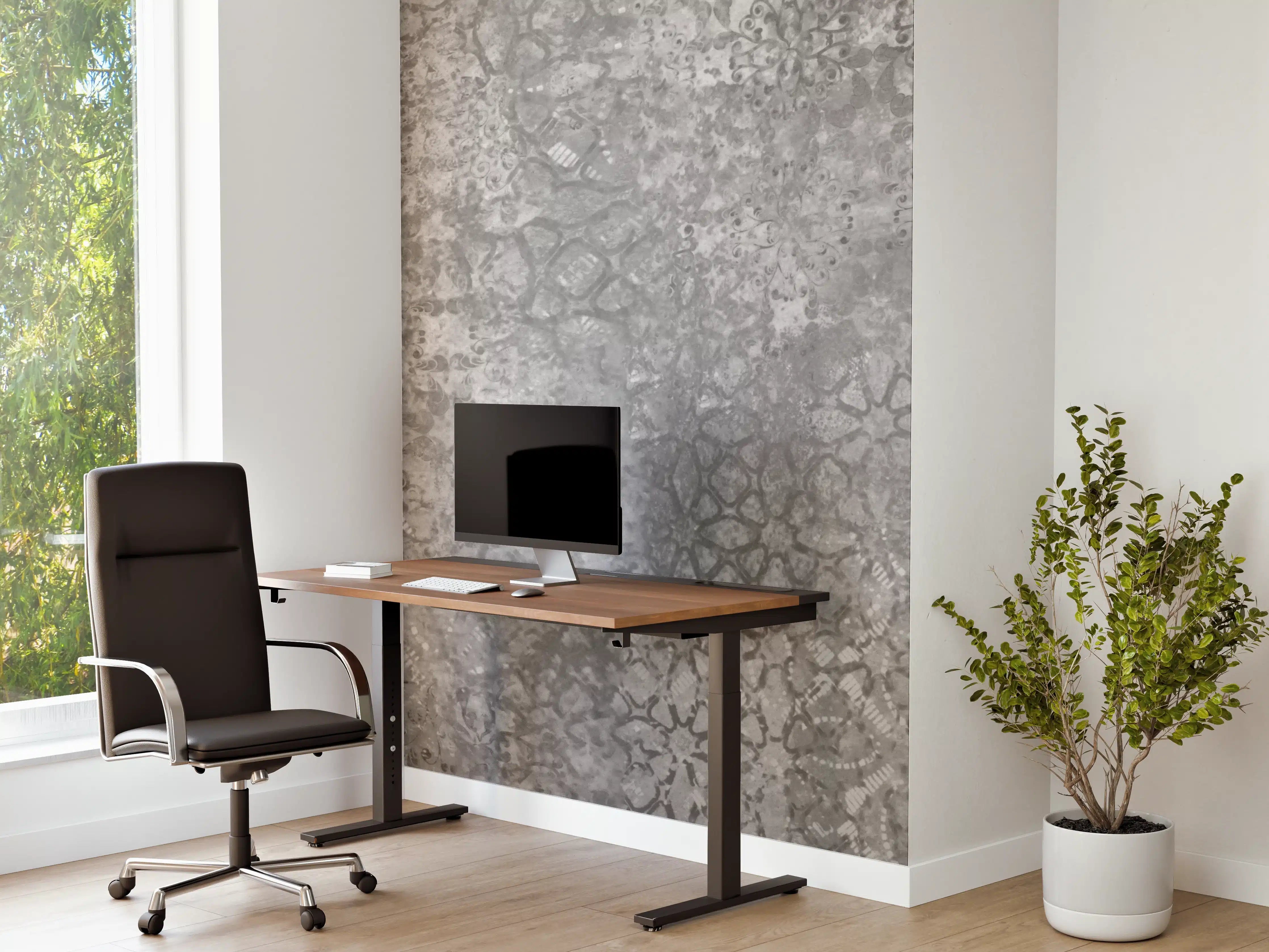 Büro Wandgestaltung - Gräuliche Patchwork Fliesen