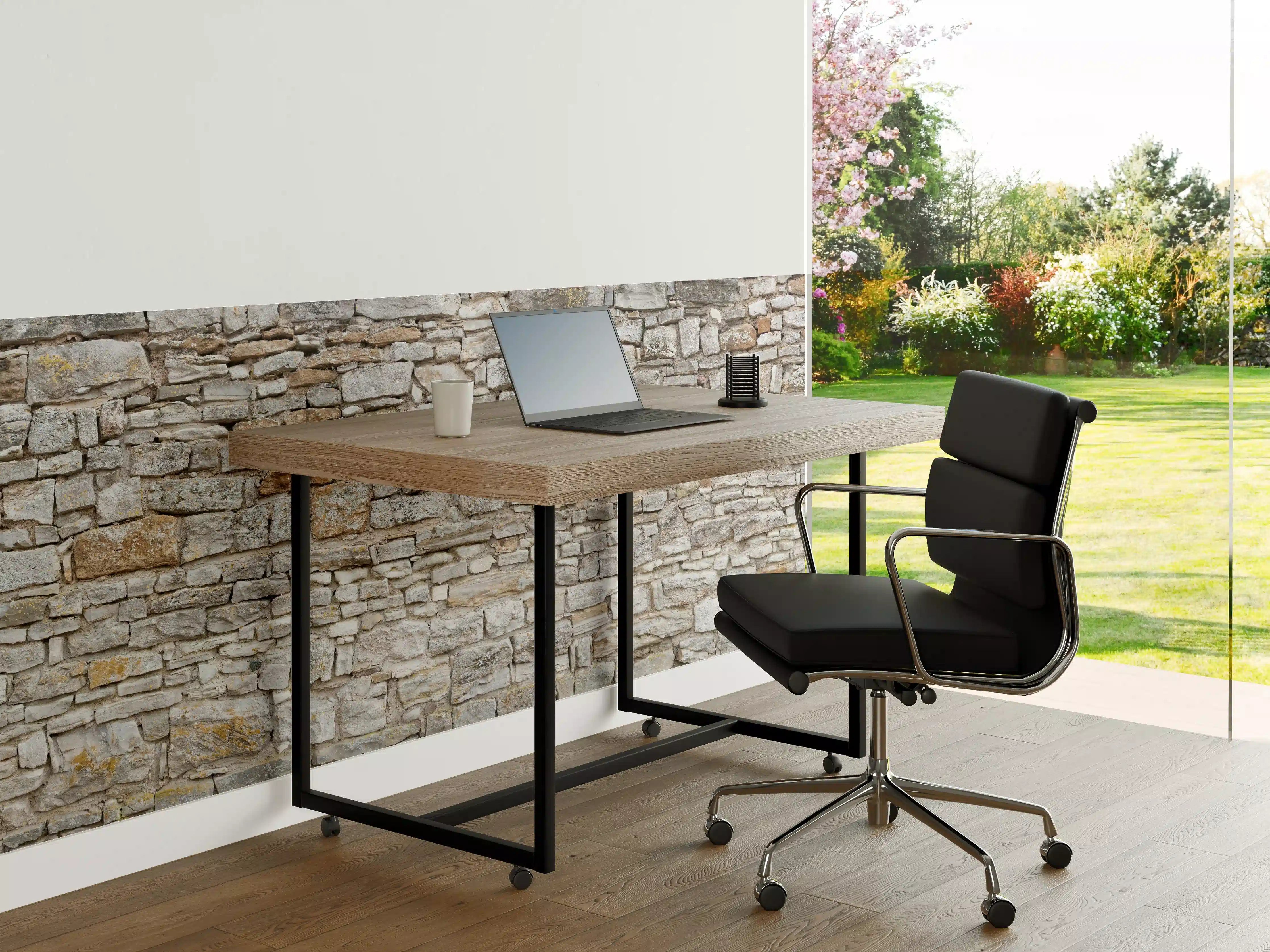 Büro Wandgestaltung - Gräuliche alte Mauer aus groben Steinen