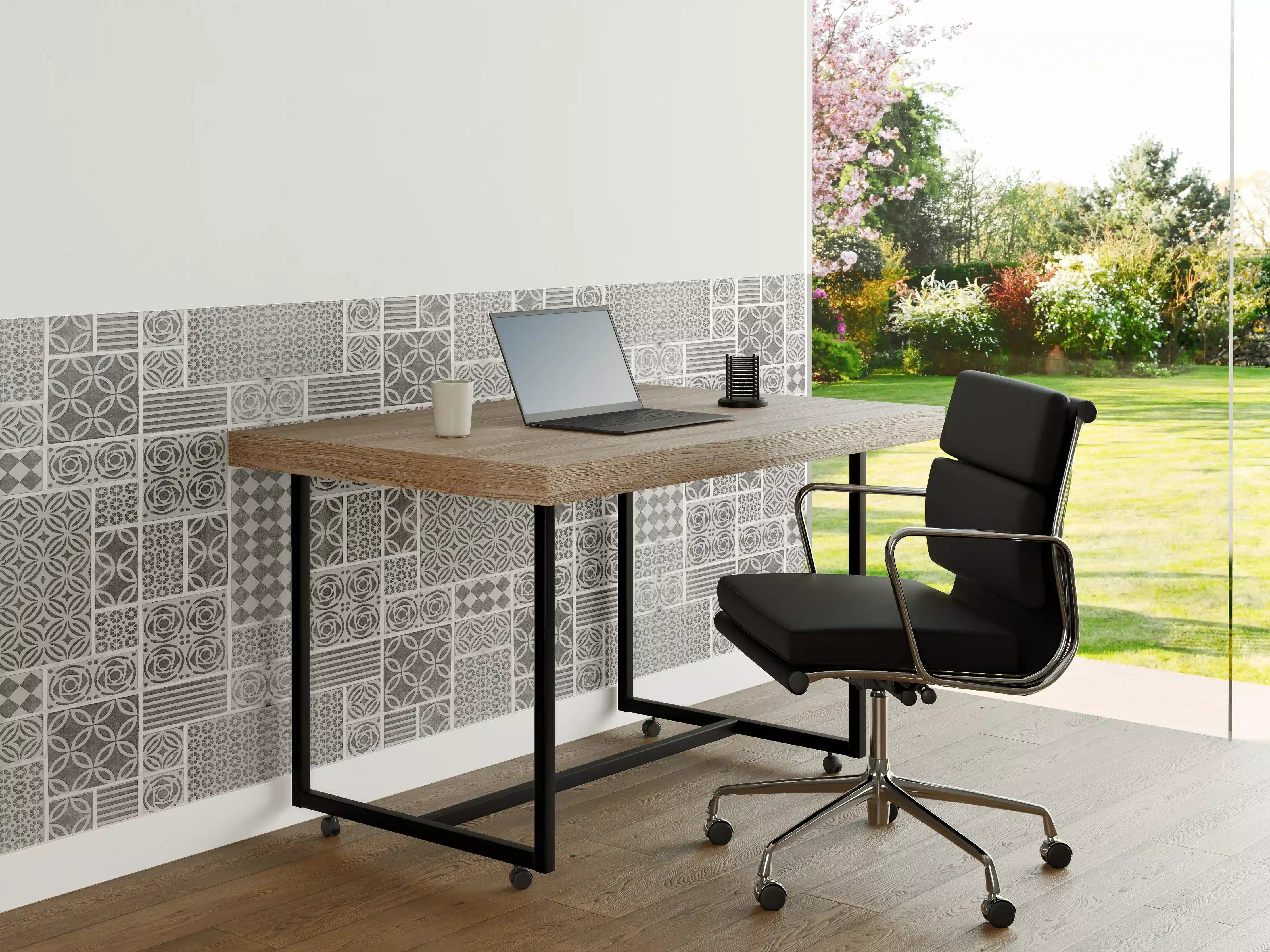 Büro Wandgestaltung - Gräuliche geometrische Fliesen