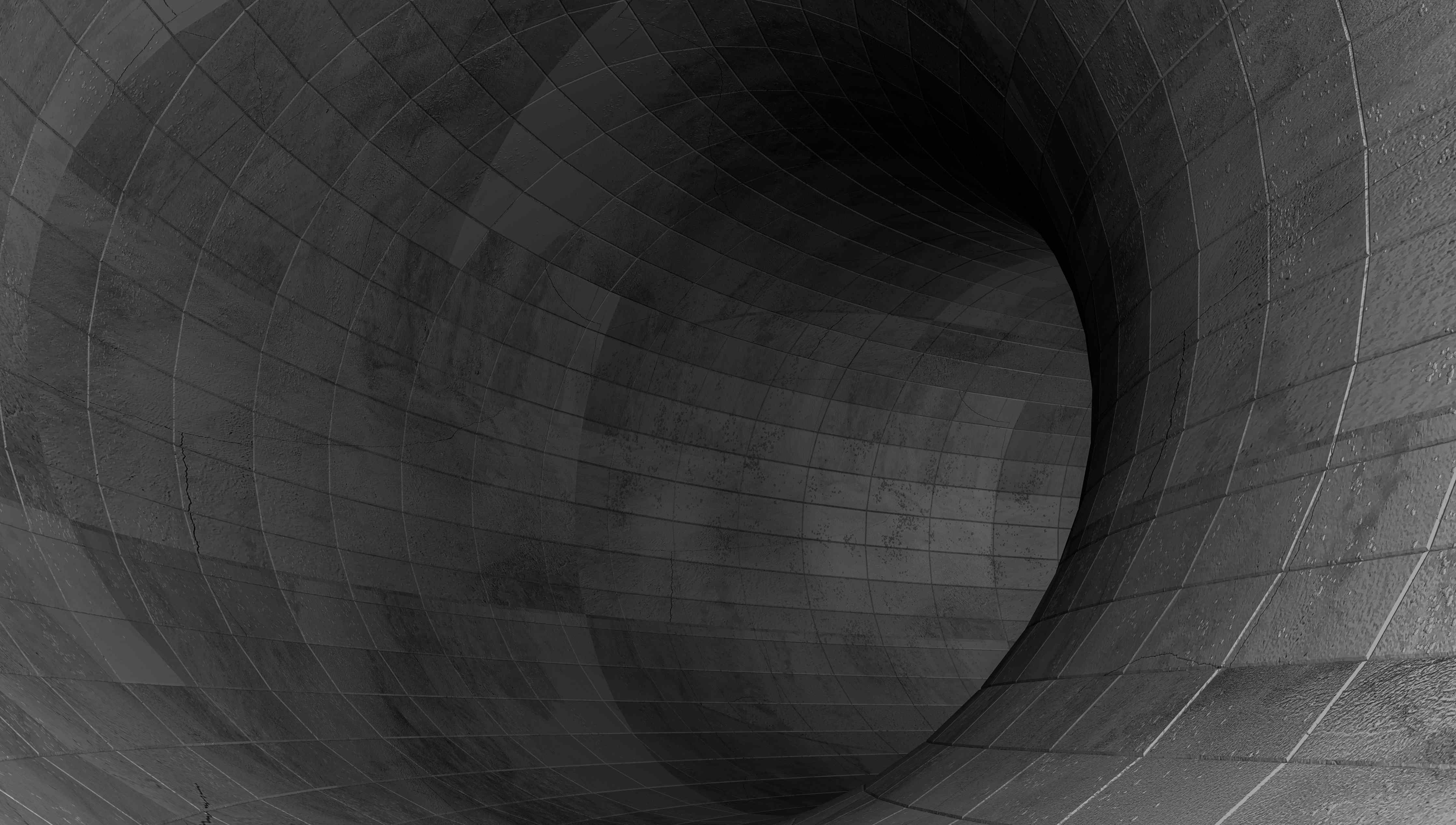 Büro Wandgestaltung-Gräulicher Beton - Tunnel