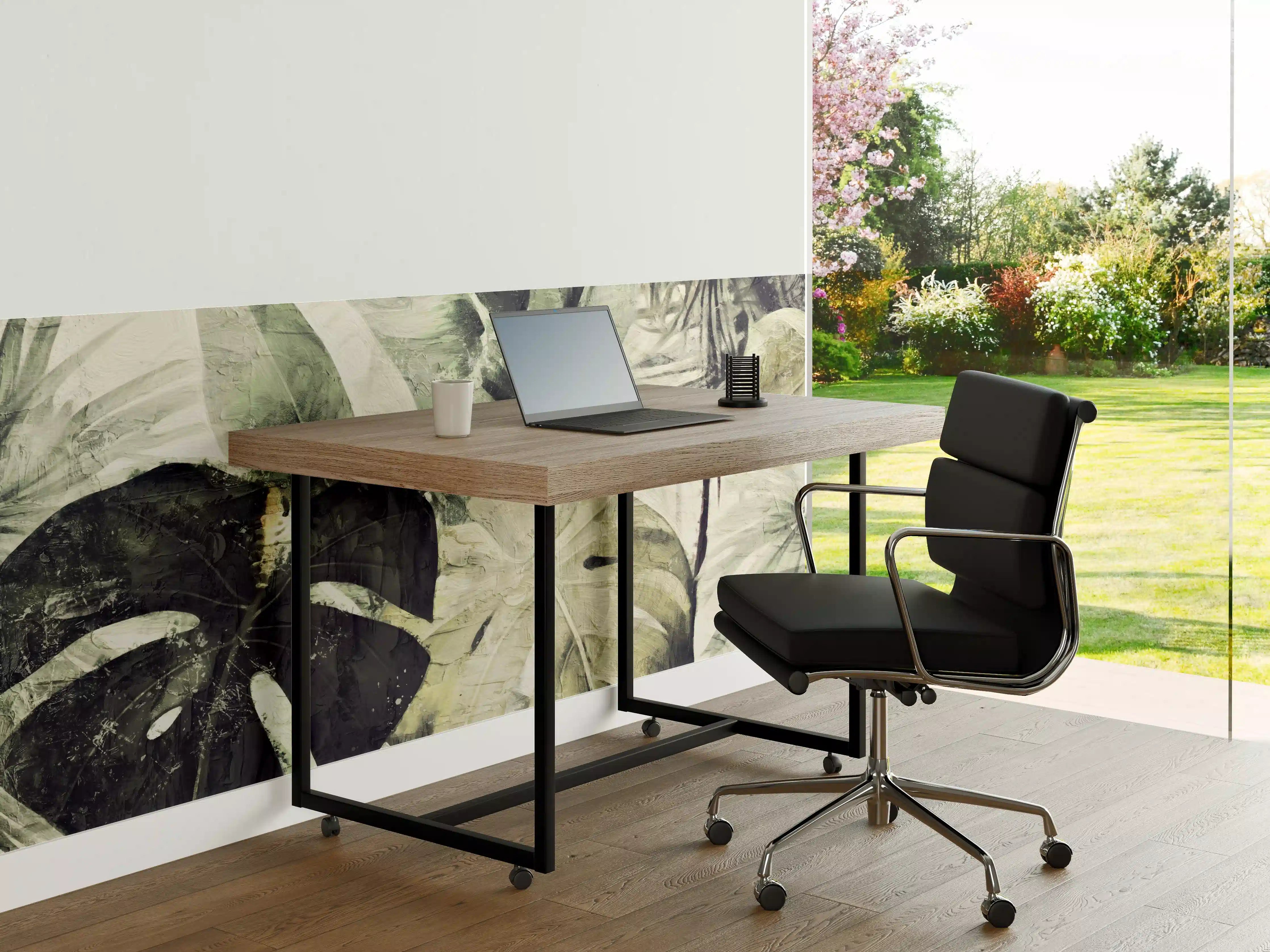 Büro Wandgestaltung - Gräulicher Dschungel - Floral