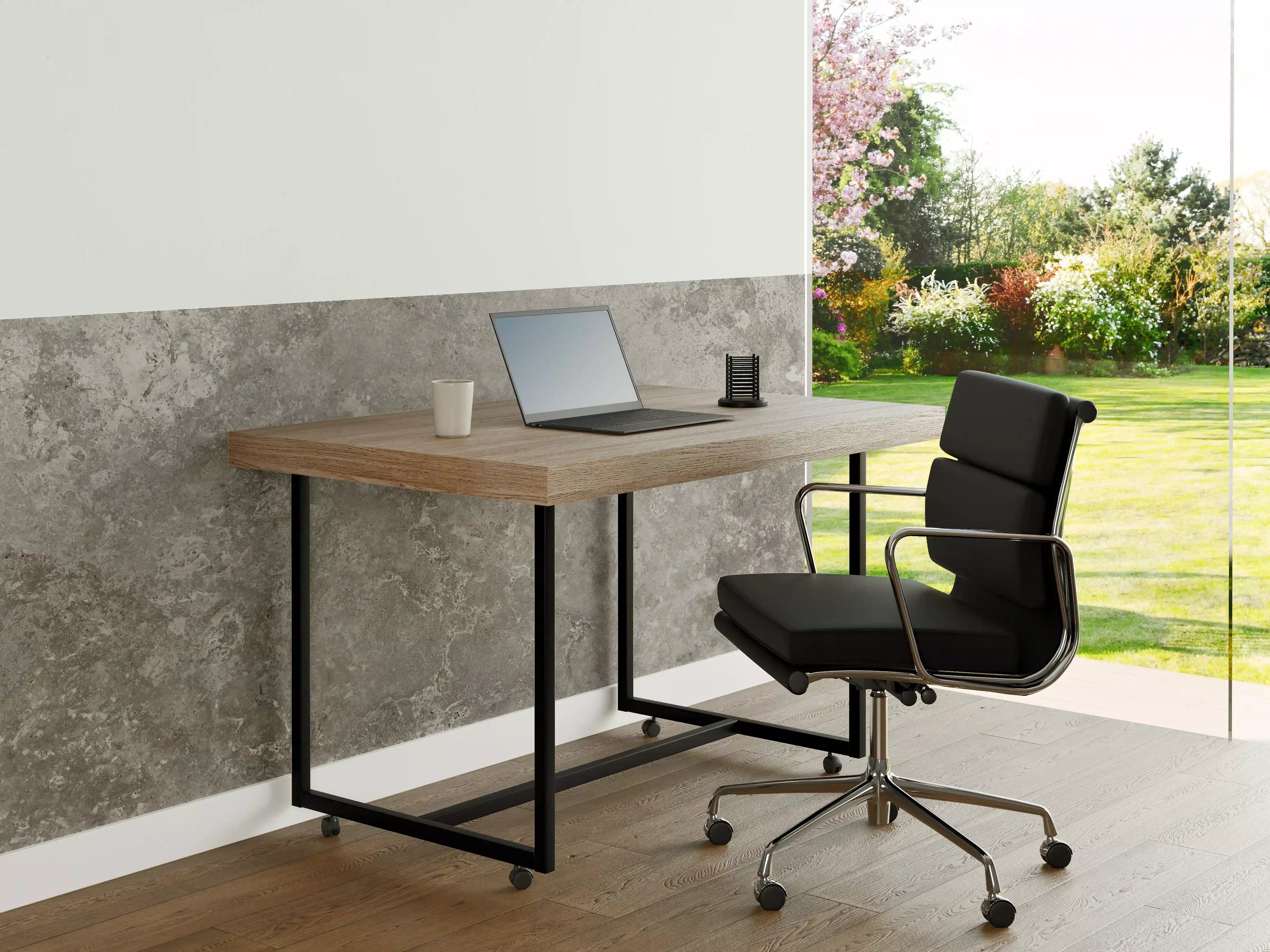 Büro Wandgestaltung - Gräulicher Zement