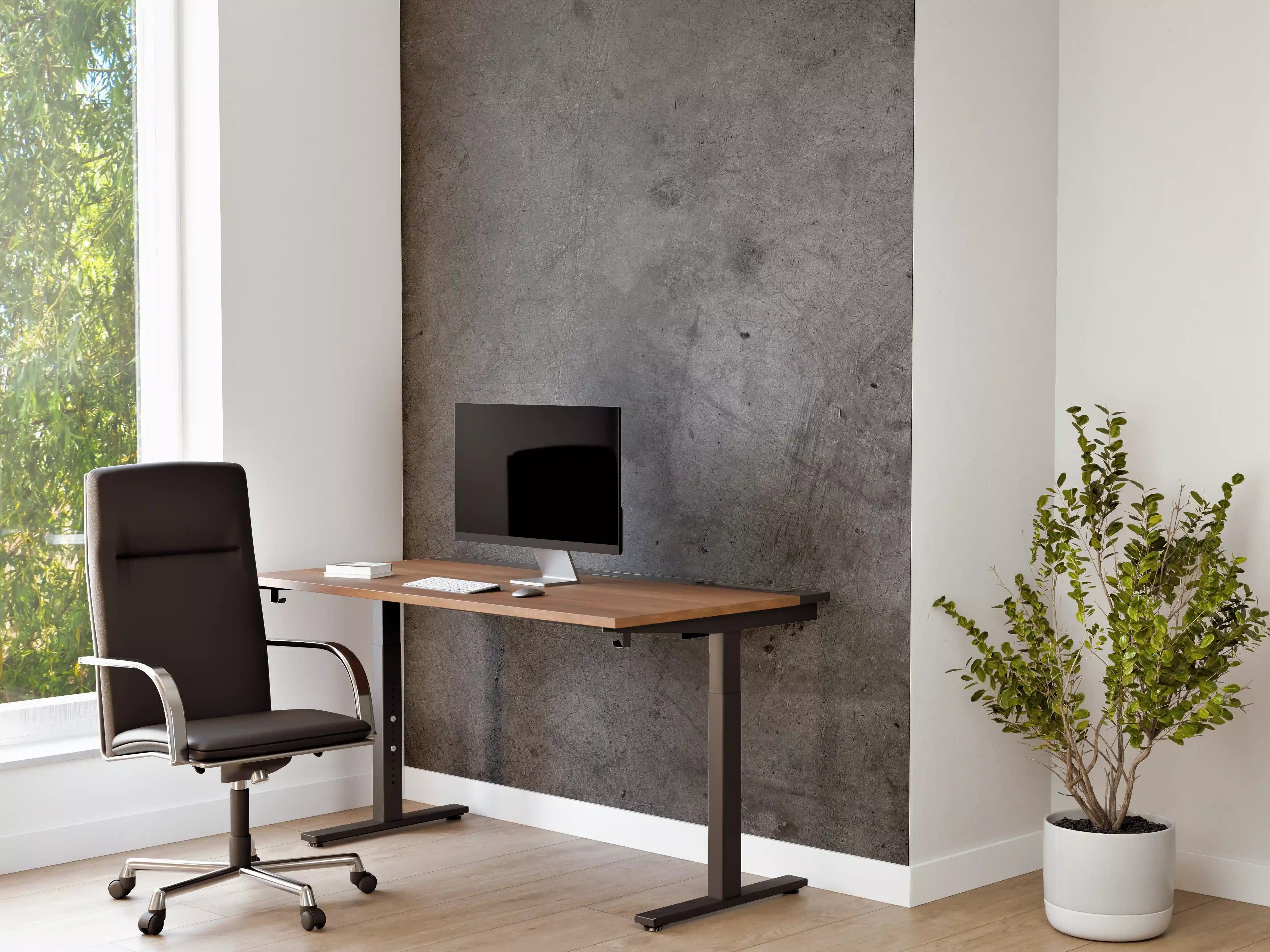 Büro Wandgestaltung - Gräulicher rauer Beton - Dunkel