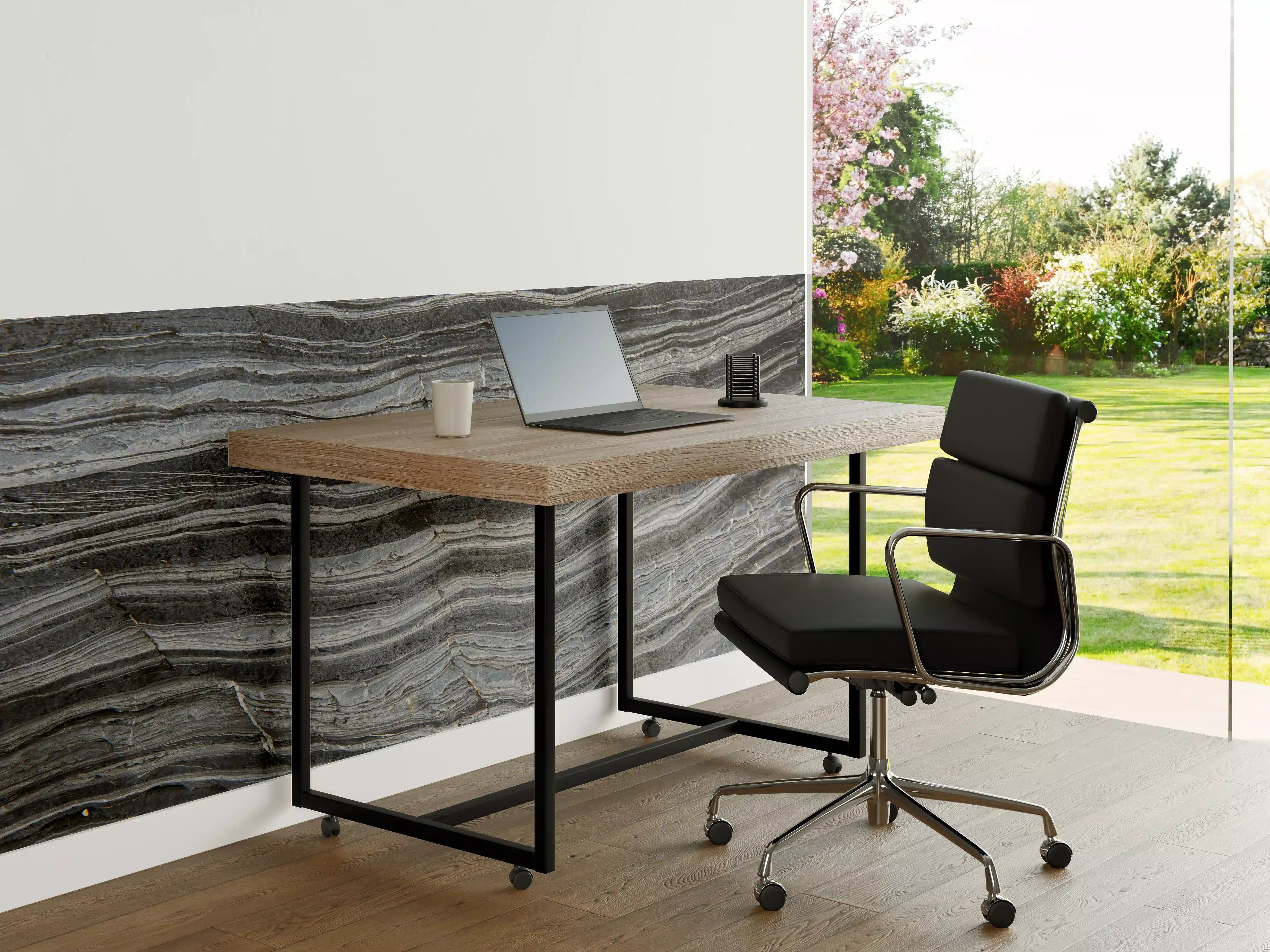 Büro Wandgestaltung - Gräulicher rissiger Schiefer