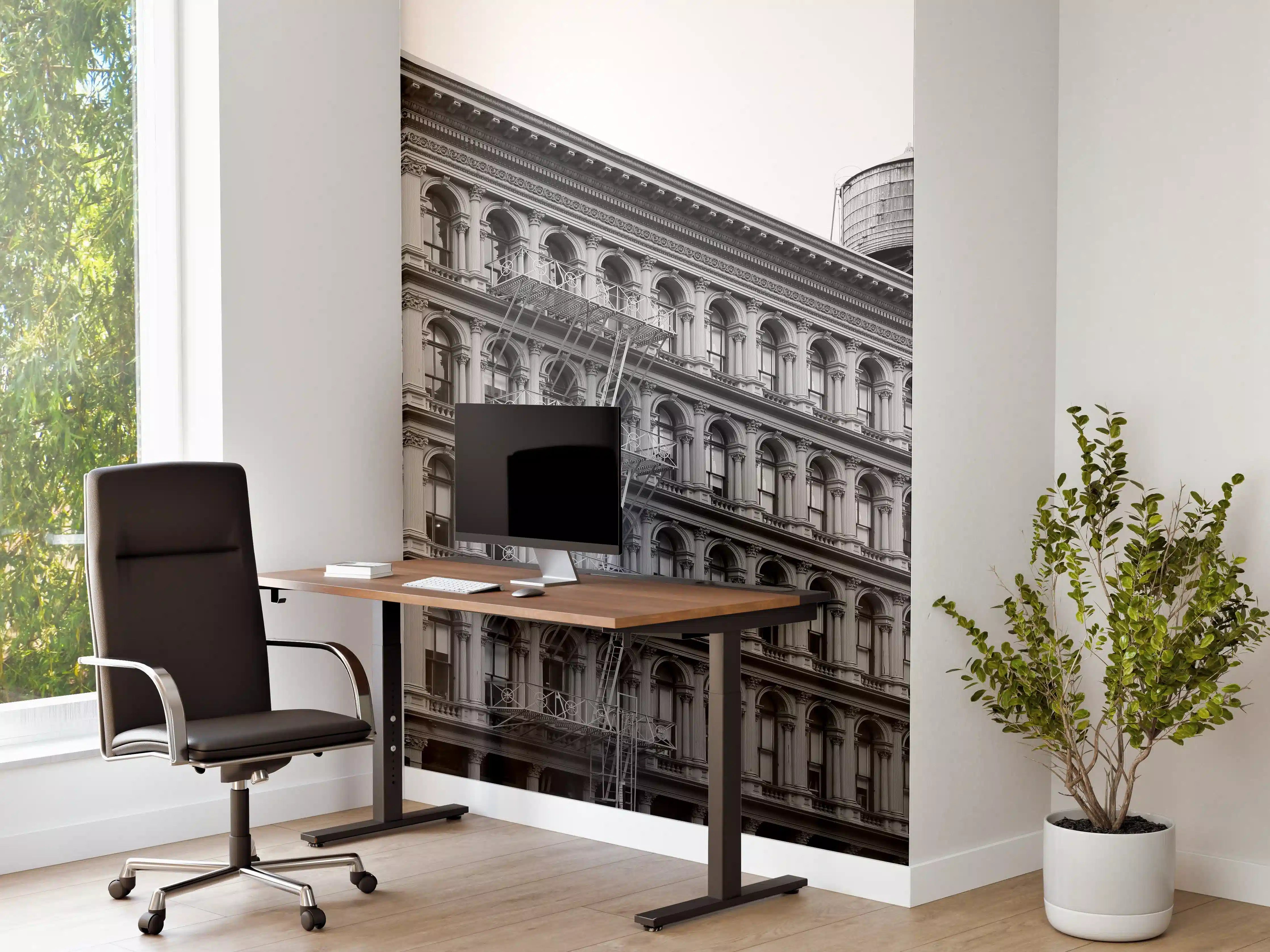 Büro Wandgestaltung - Gräuliches Foto - Architektur in NYC