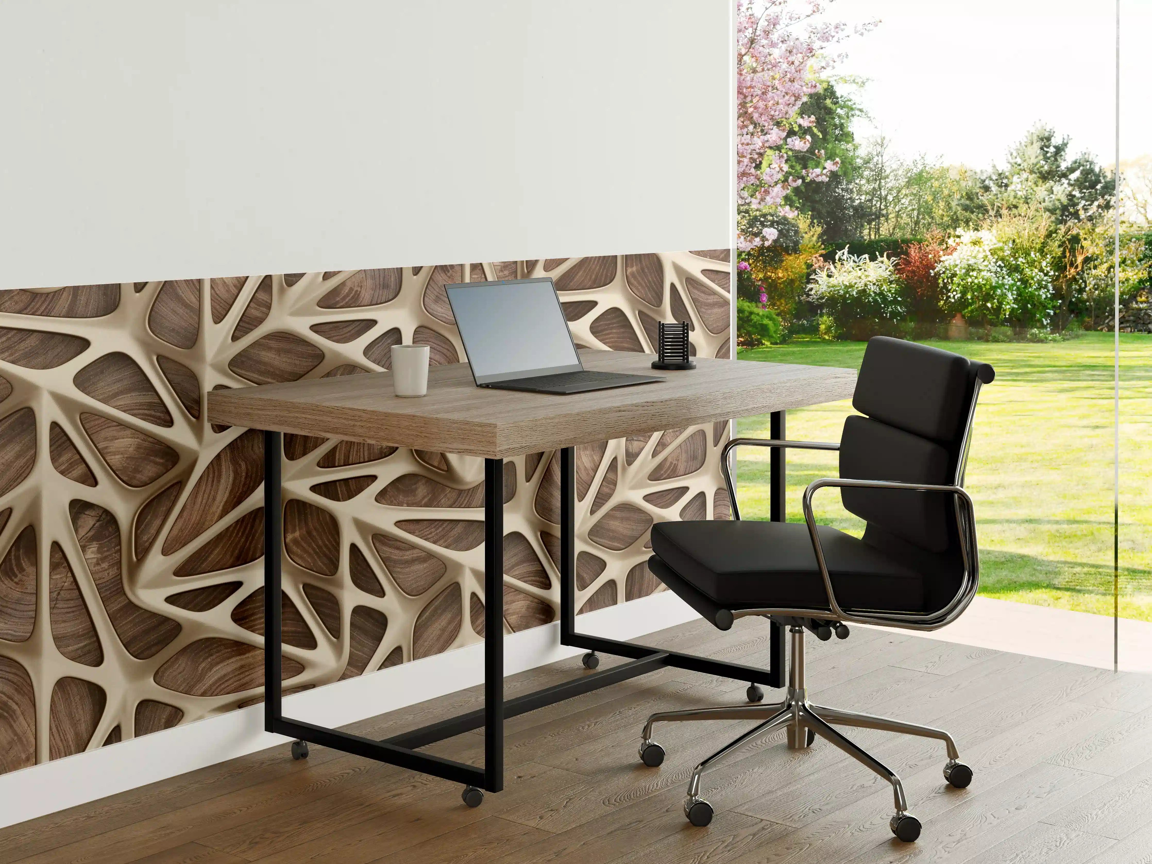 Büro Wandgestaltung - Gräuliches Gitter Muster 