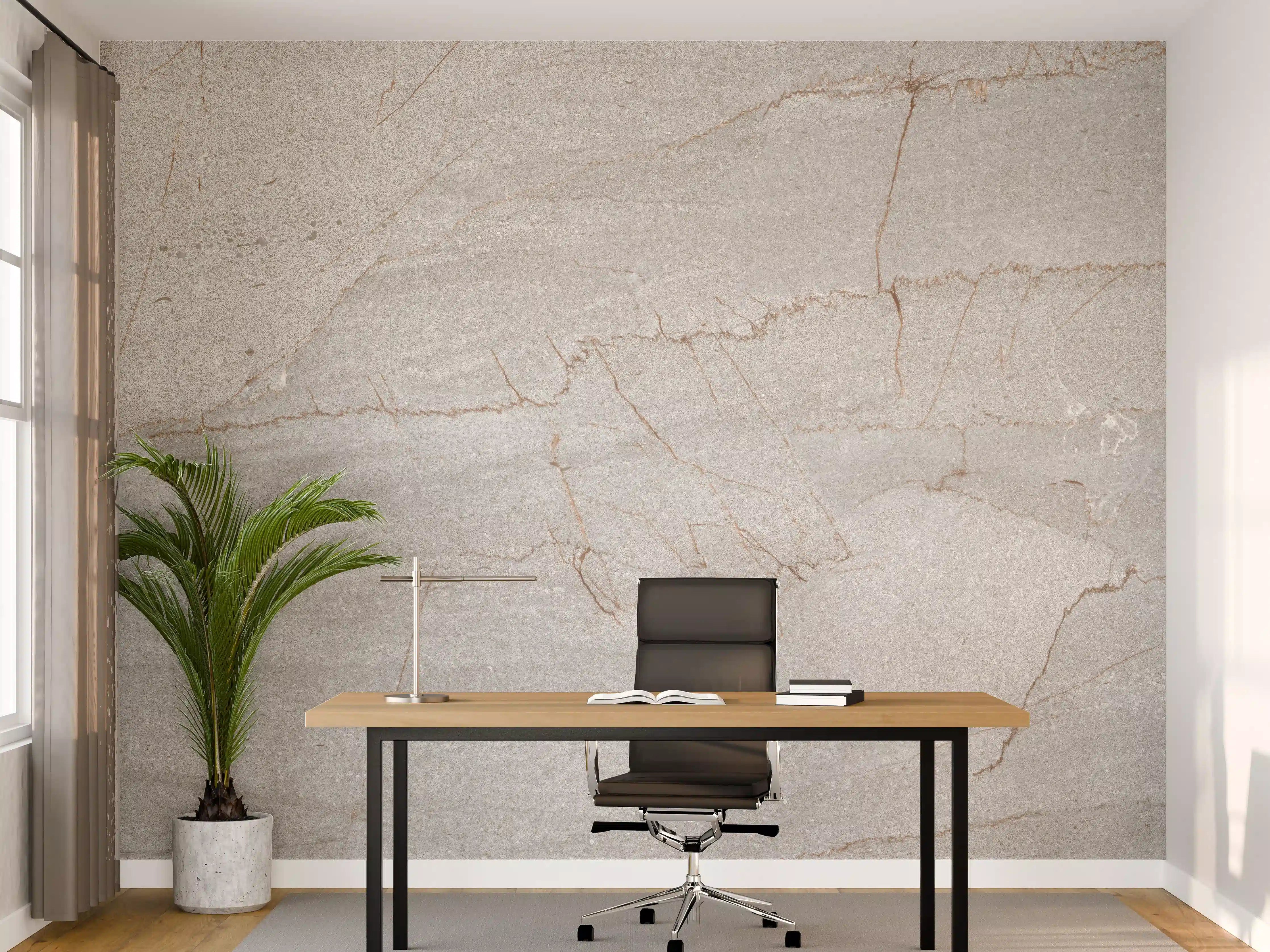 Büro Wandgestaltung - Gräuliches rissiges Marmormuster 