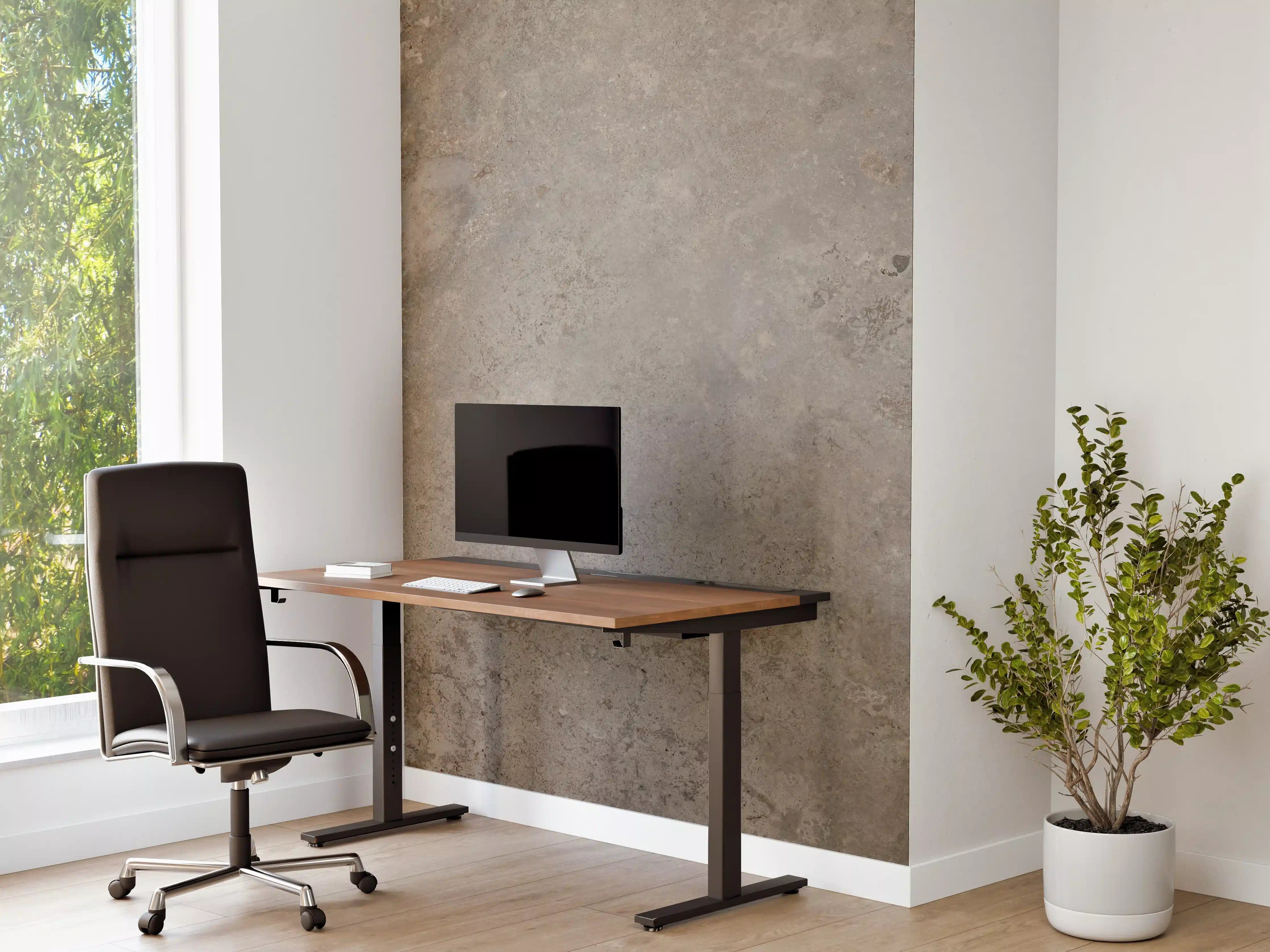 Büro Wandgestaltung - Grau-Braune Steinwand-Textur