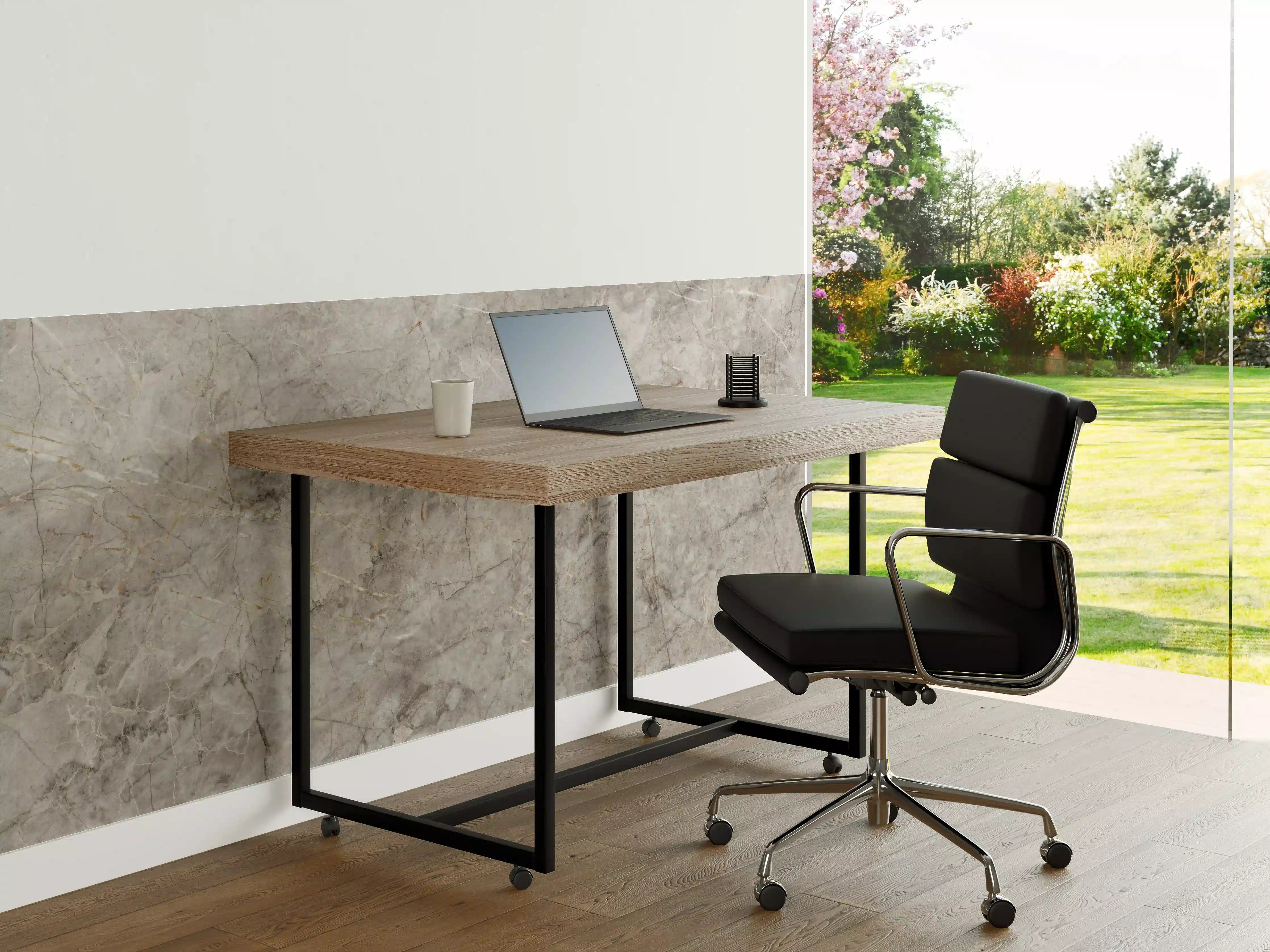 Büro Wandgestaltung - Grau-Weißer Marmorstein Effekt