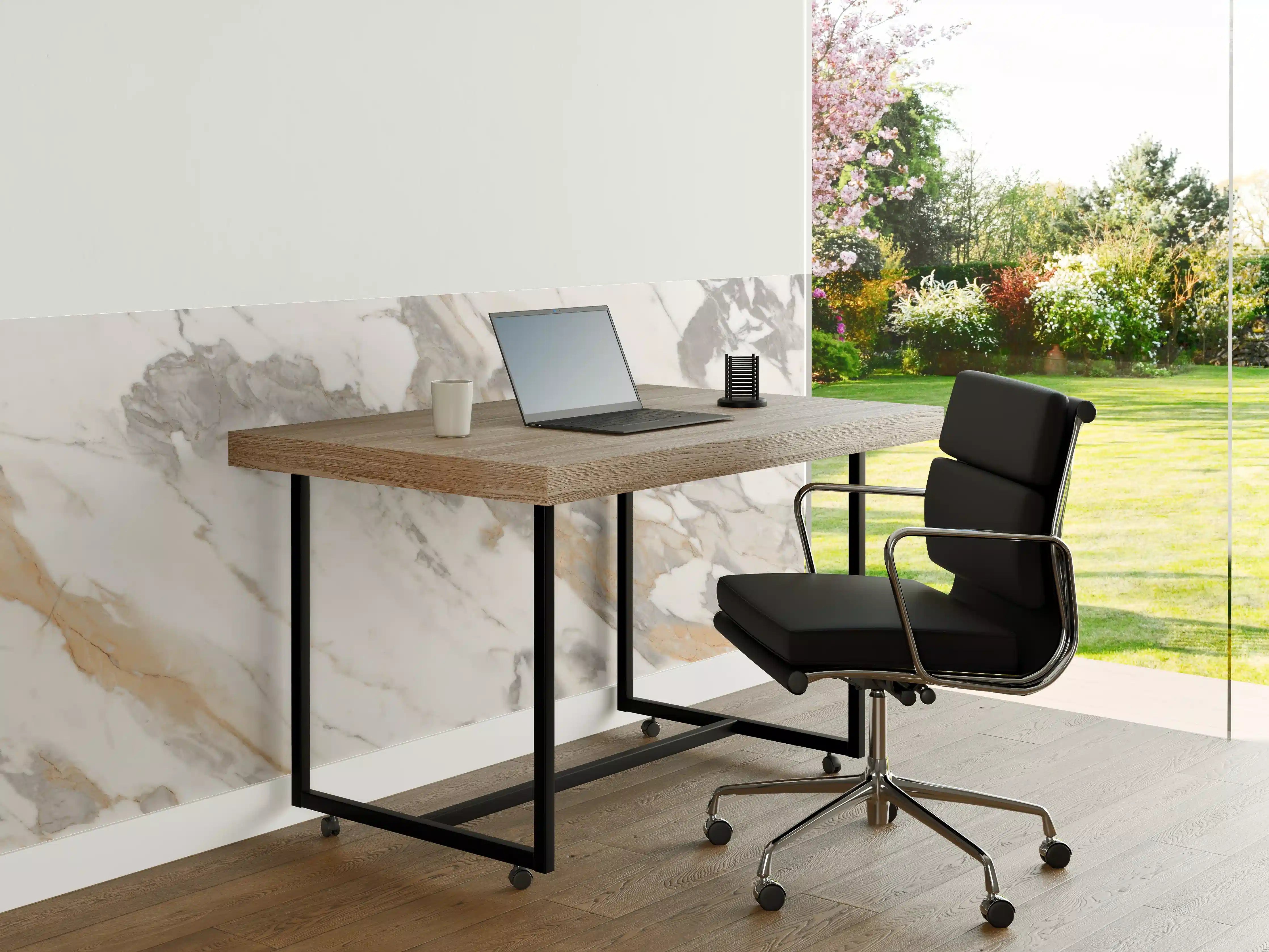 Büro Wandgestaltung - Grau-beiger abstrakter Marmor